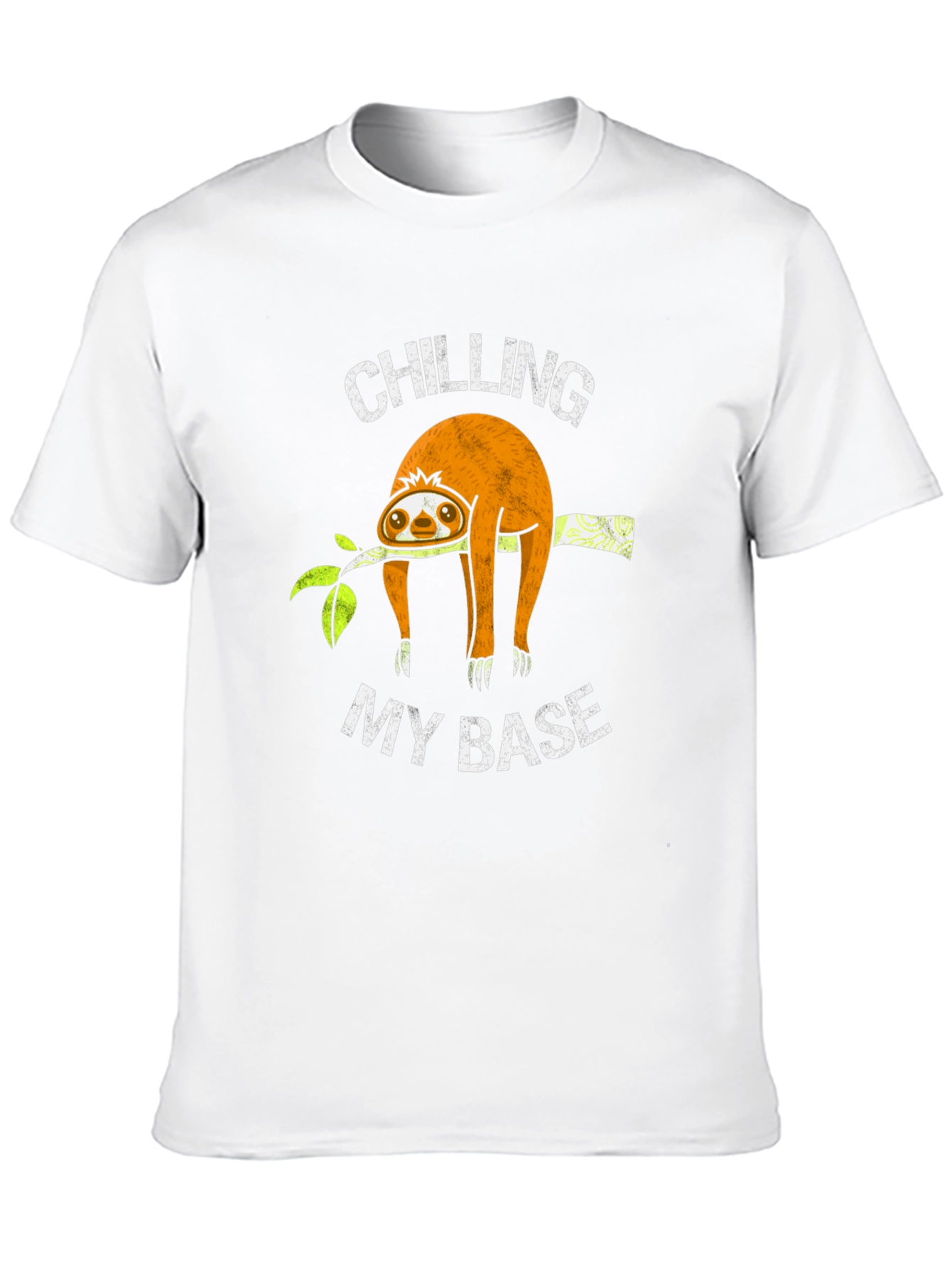 Chilling My Base Sloth Graphic T-Shirt