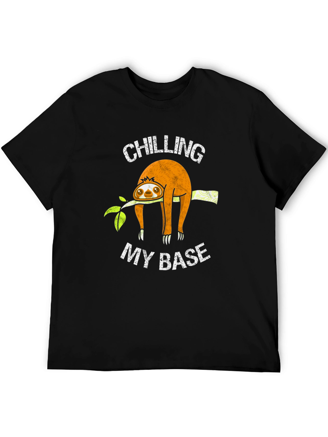 Chilling My Base Sloth Graphic T-Shirt