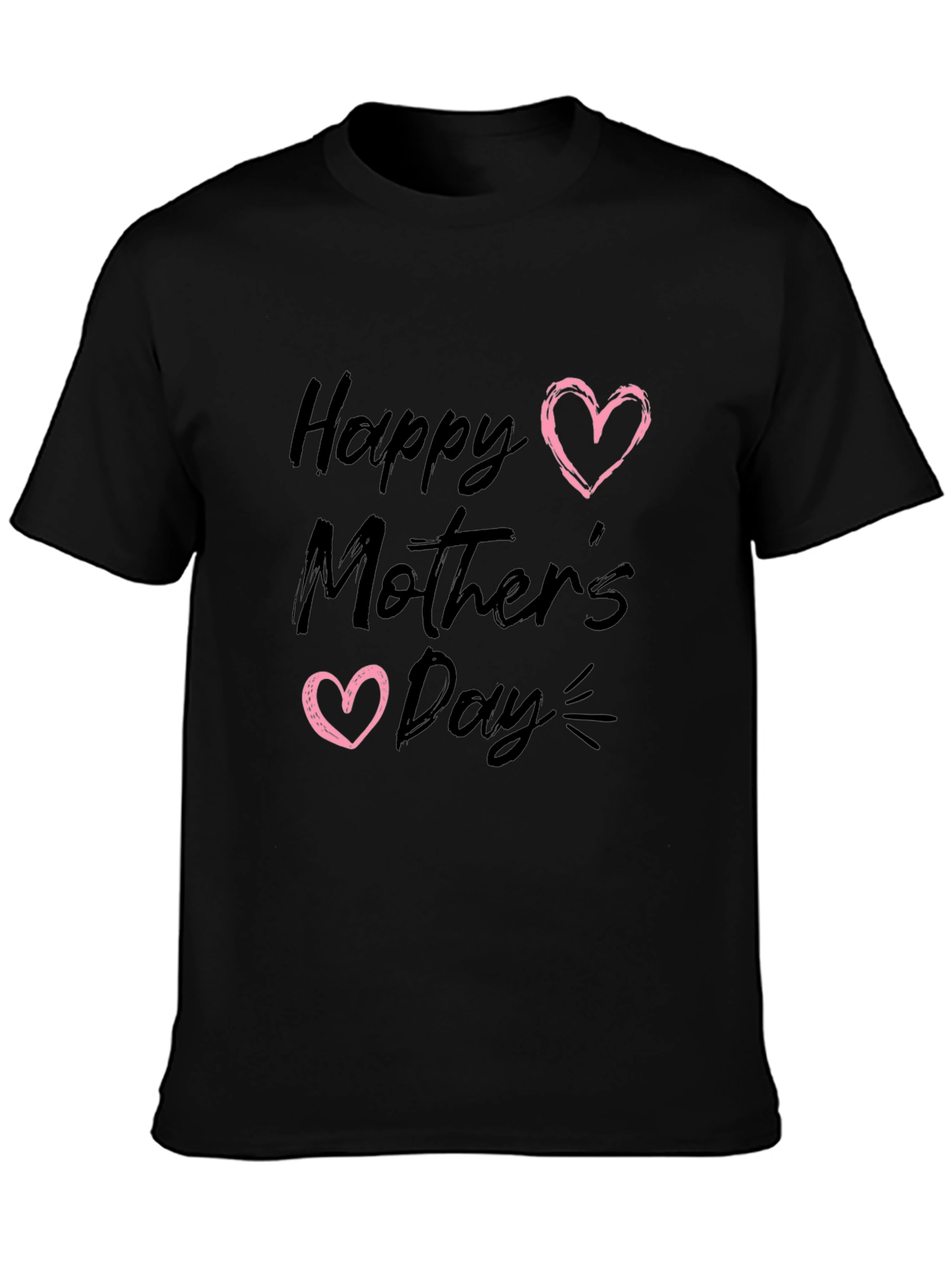 Happy Mothers Day Black T-Shirt