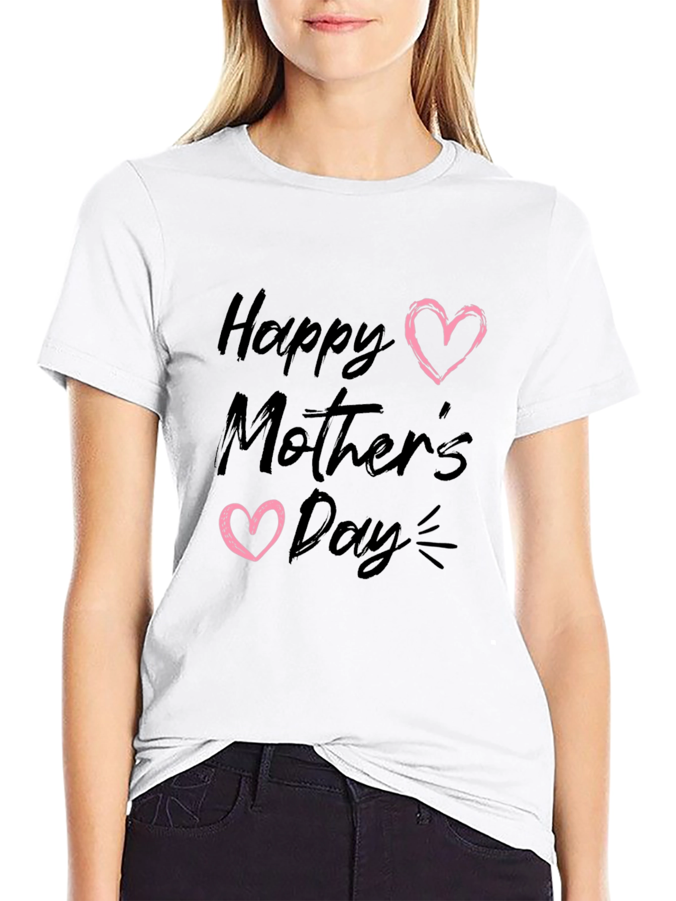 Happy Mothers Day Black T-Shirt
