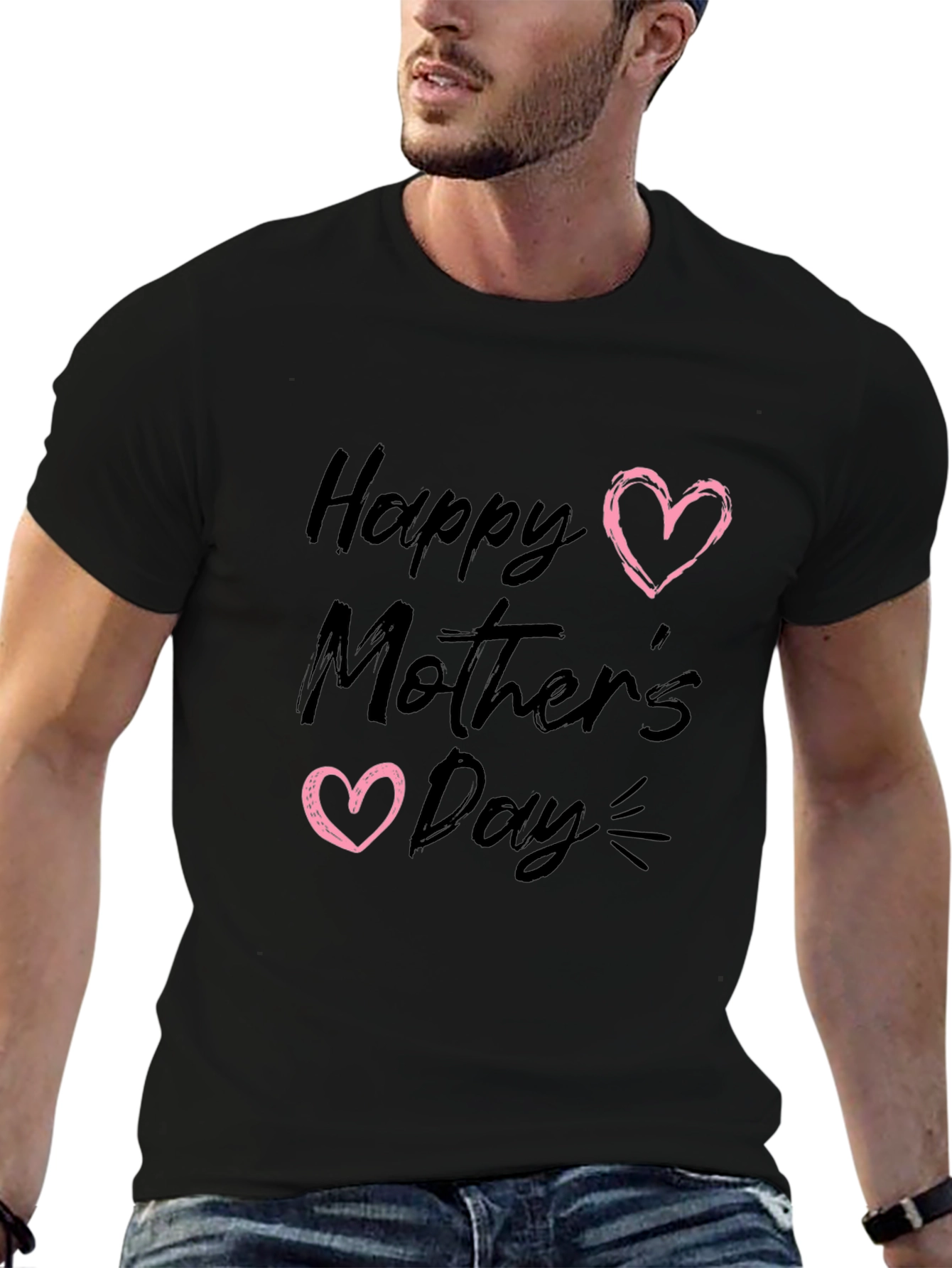 Happy Mothers Day Black T-Shirt