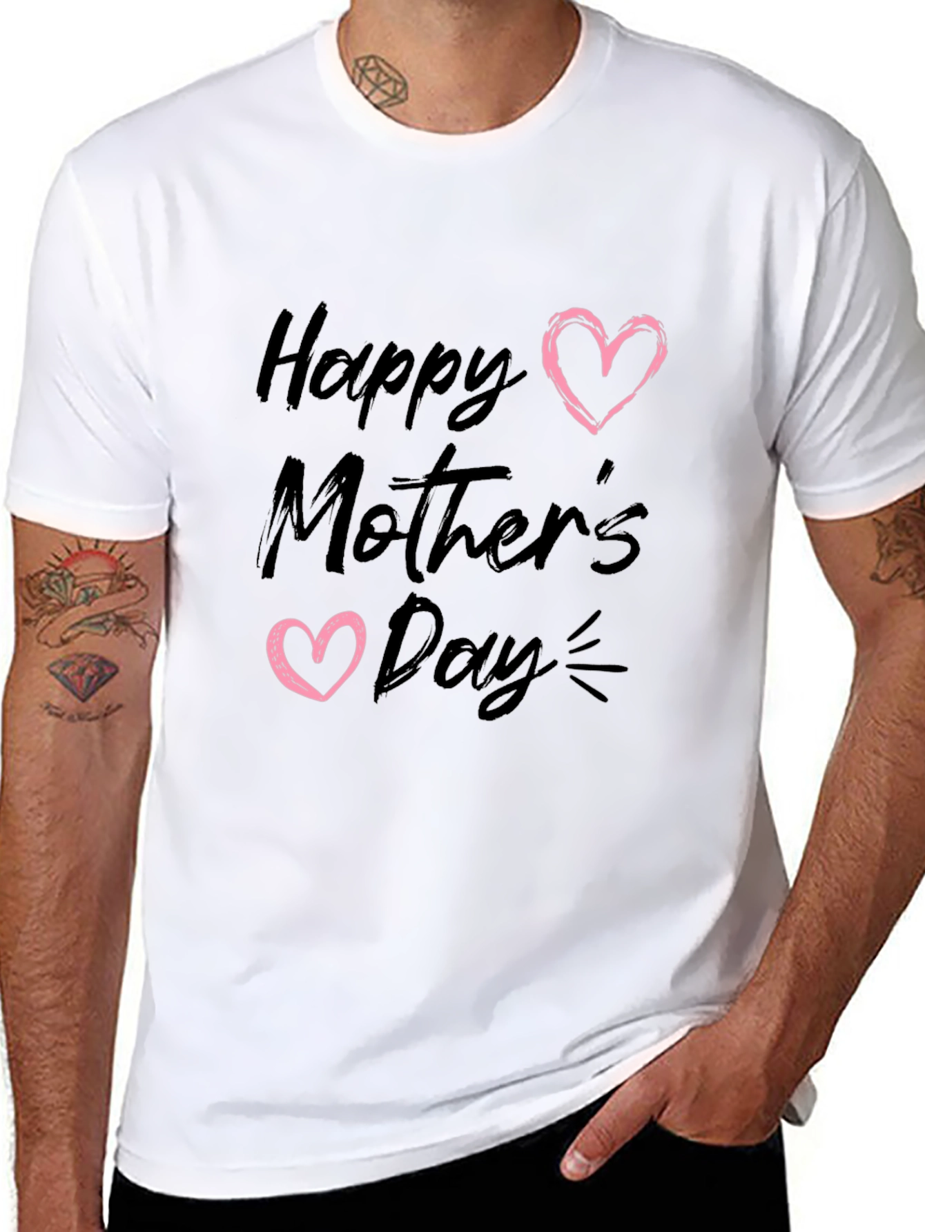Happy Mothers Day Black T-Shirt