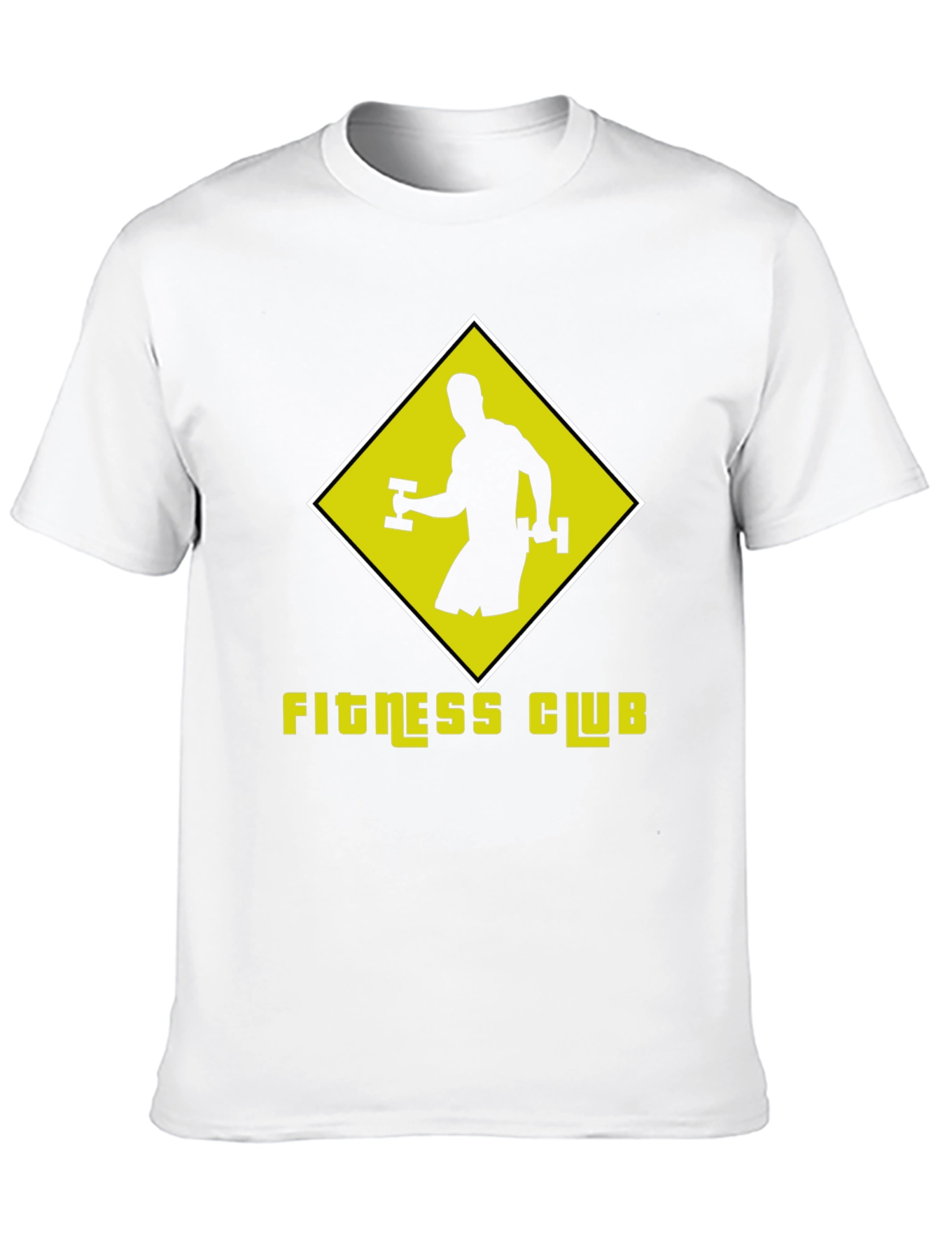 Fitness Club Graphic Tee - Black Cotton T-Shirt
