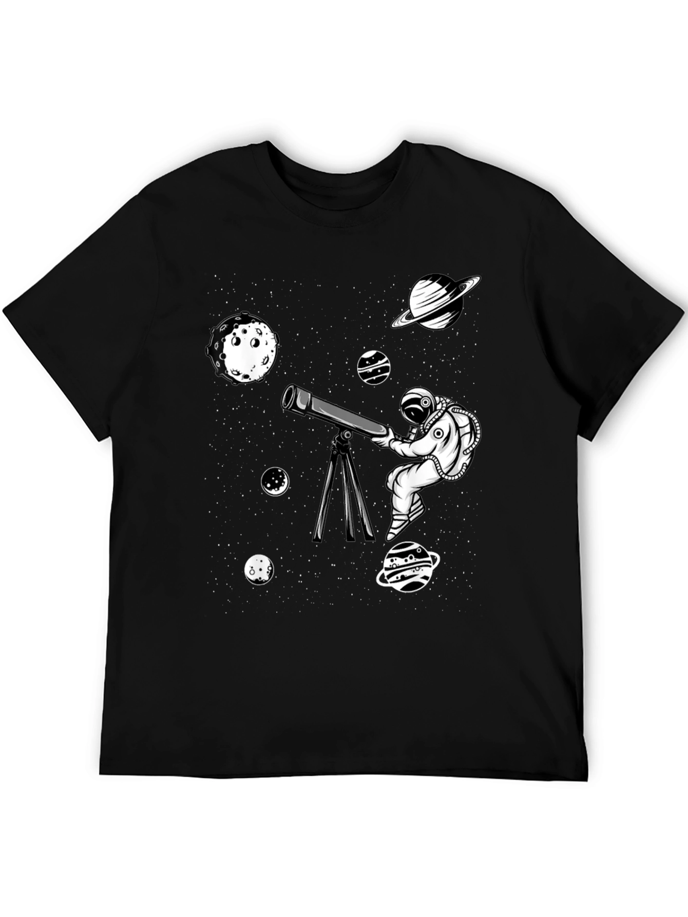 Astronaut Telescope Graphic Tee - Space Exploration