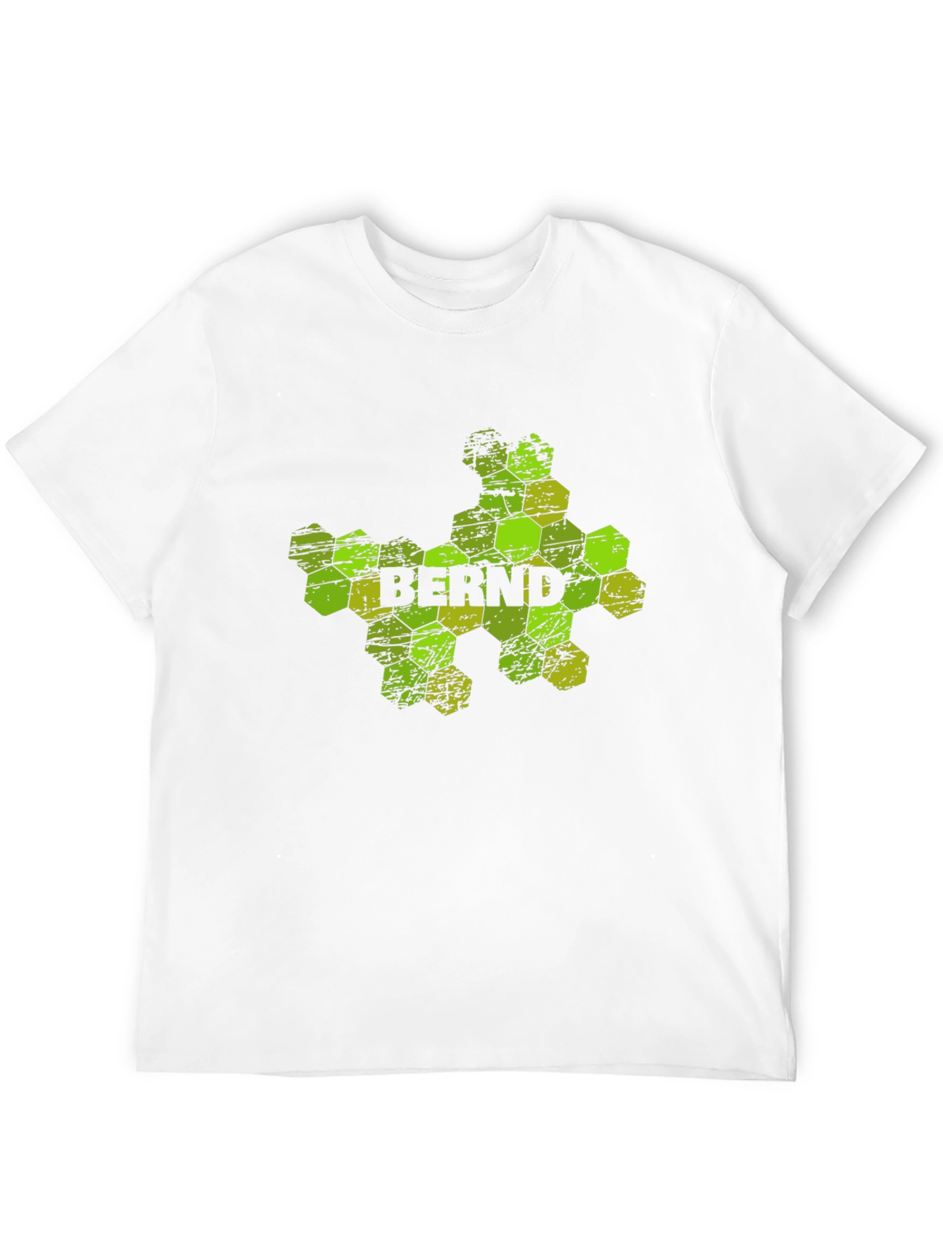 Mens Black Graphic T-Shirt - Bernd Hexagon Design