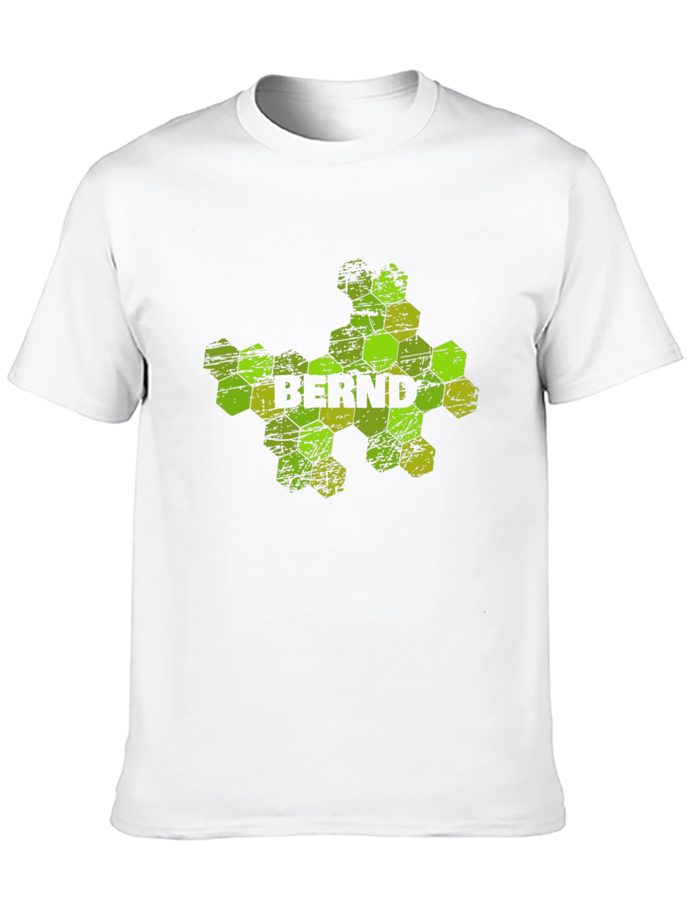 Mens Black Graphic T-Shirt - Bernd Hexagon Design
