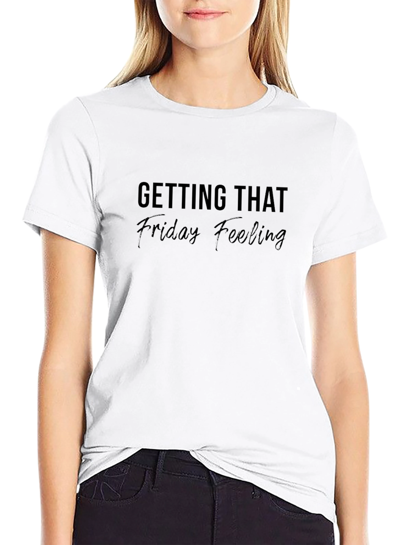 Friday Feeling Black Graphic Tee
