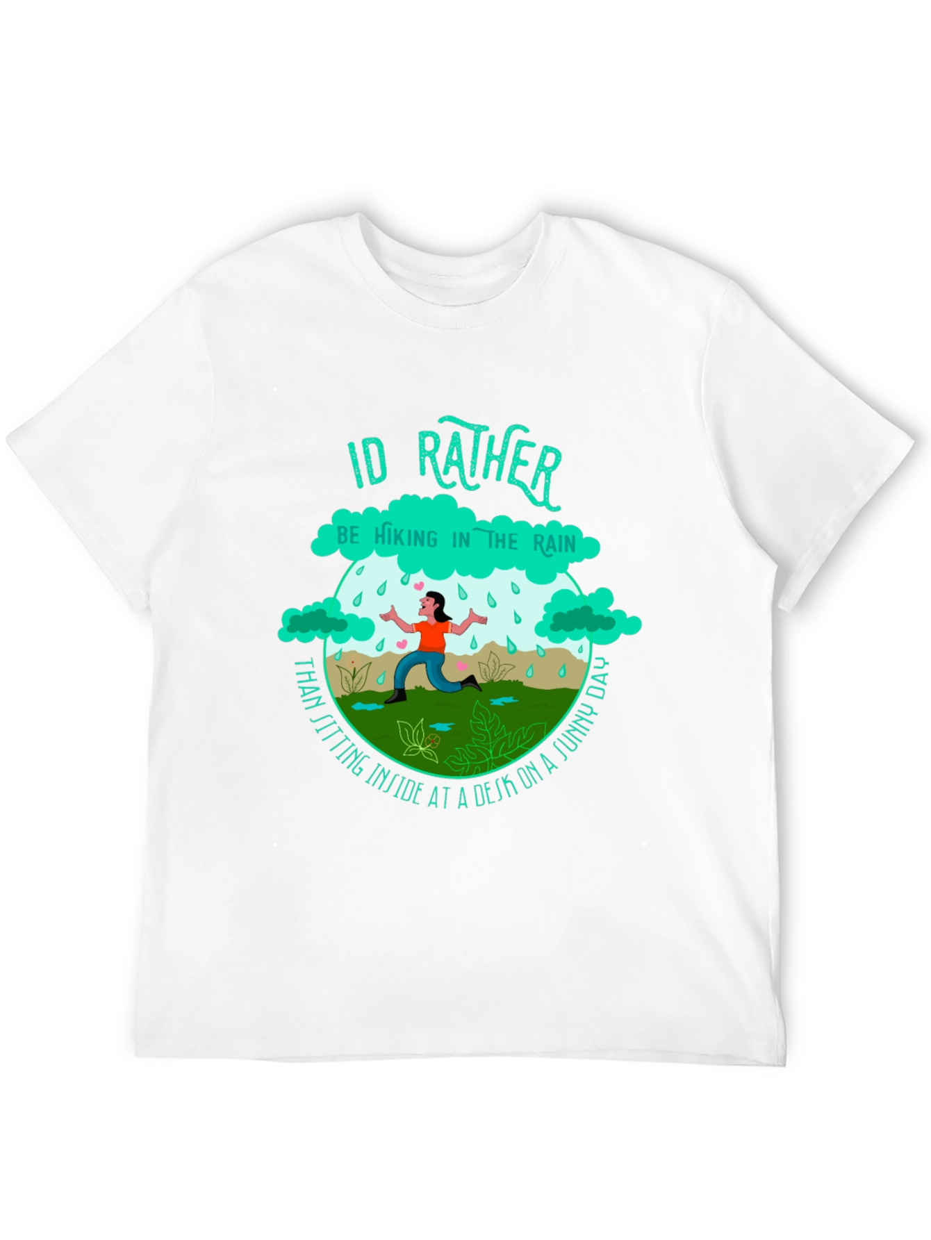 Hiking In The Rain T-Shirt - Outdoor Adventure