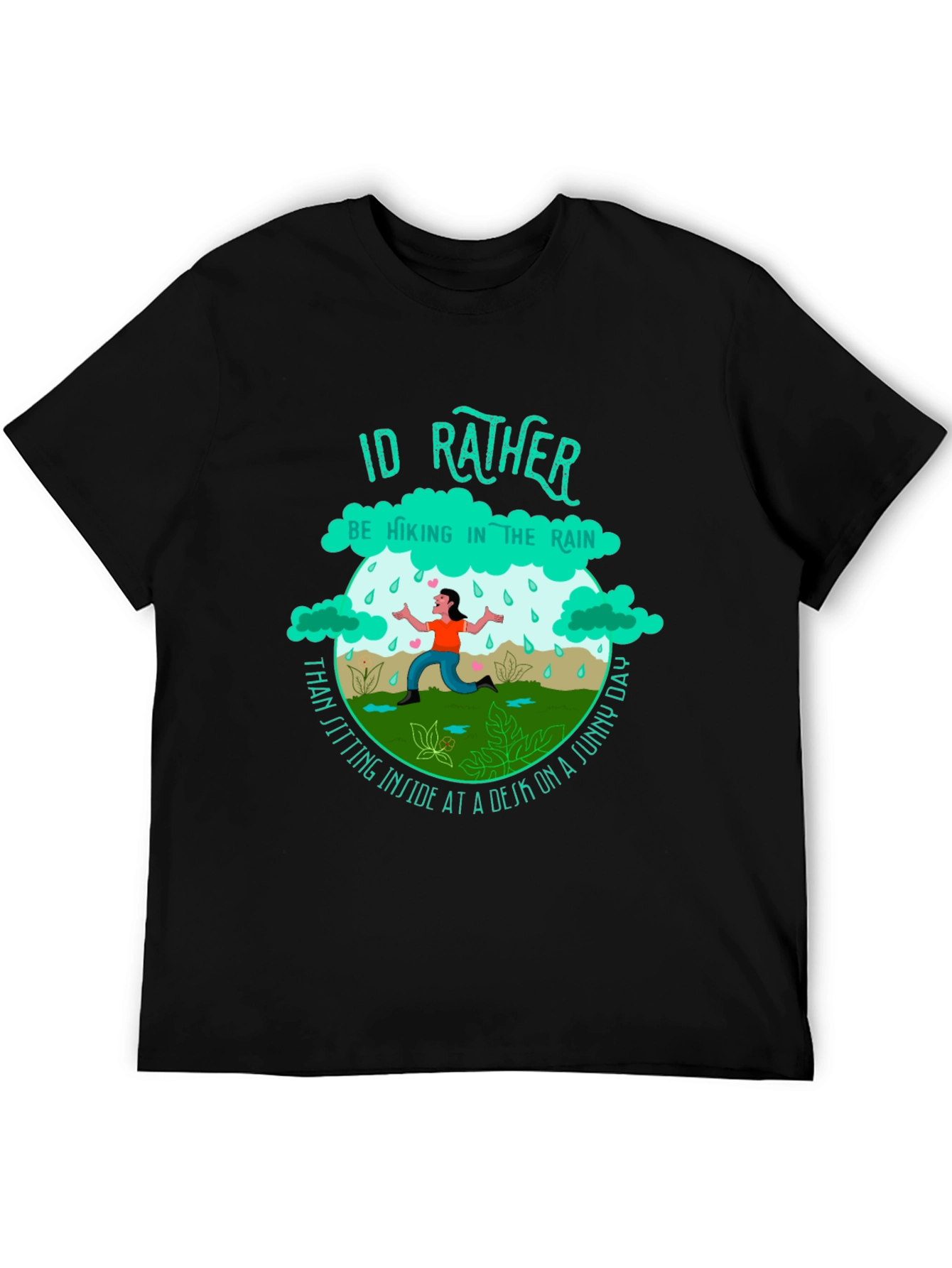 Hiking In The Rain T-Shirt - Outdoor Adventure