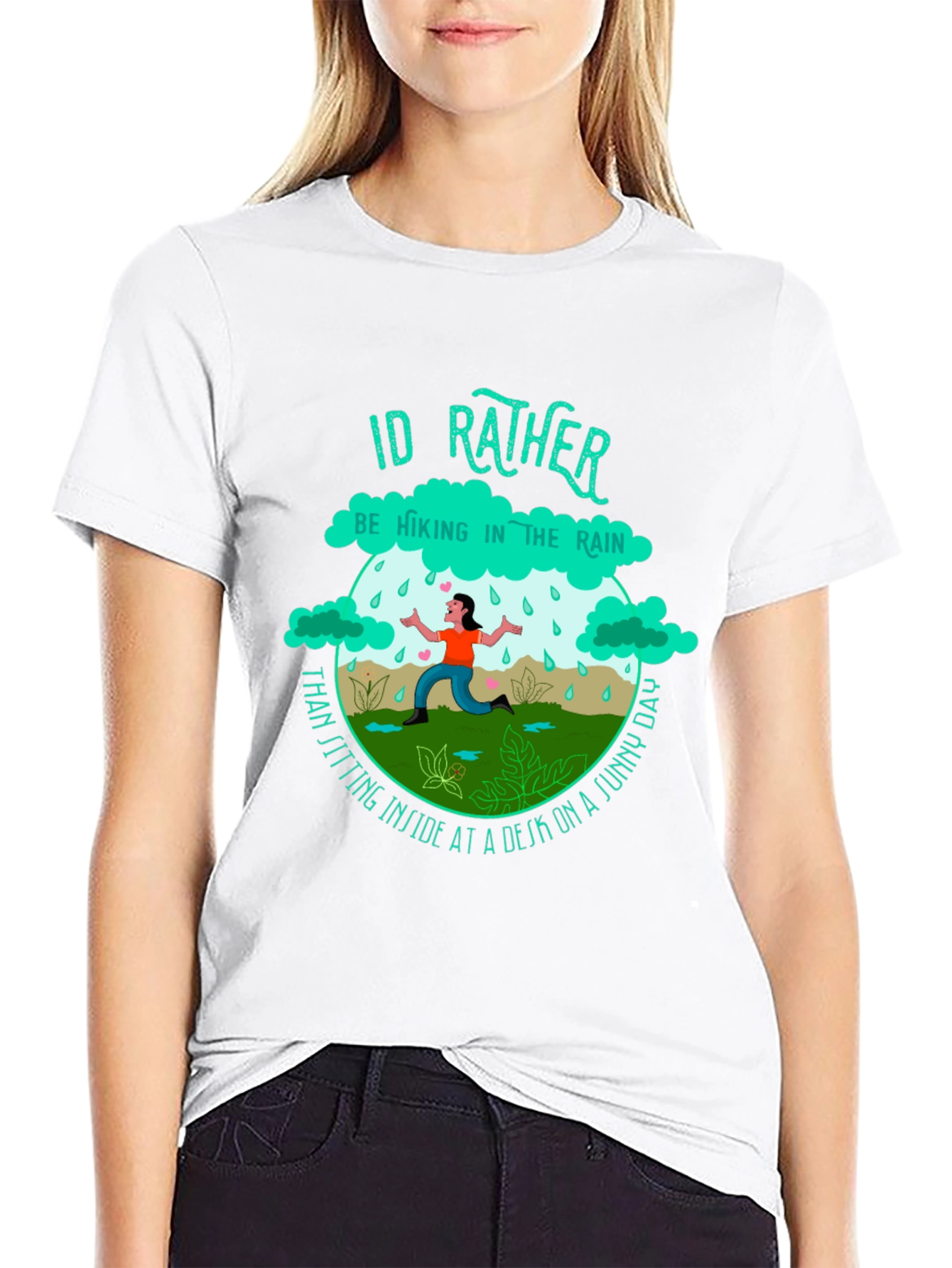 Hiking In The Rain T-Shirt - Outdoor Adventure