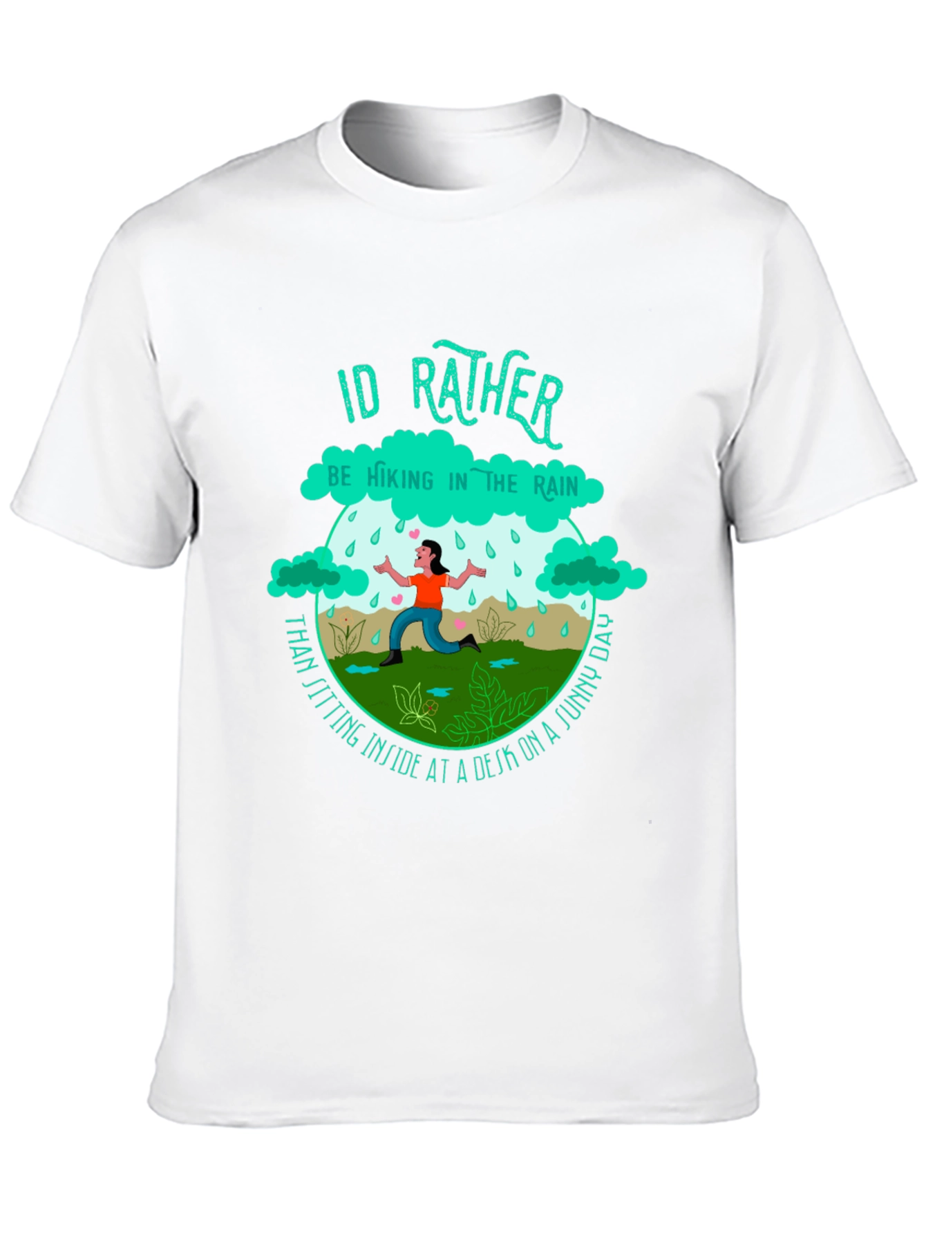 Hiking In The Rain T-Shirt - Outdoor Adventure