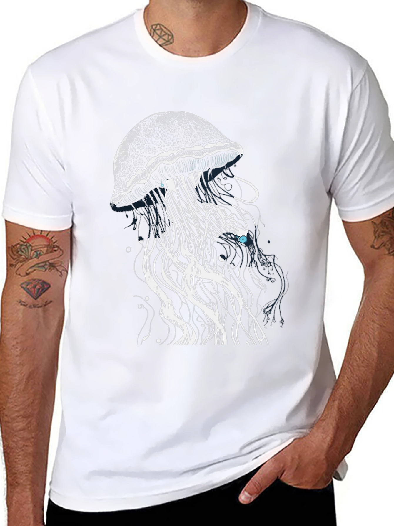 Jellyfish Graphic Black T-Shirt