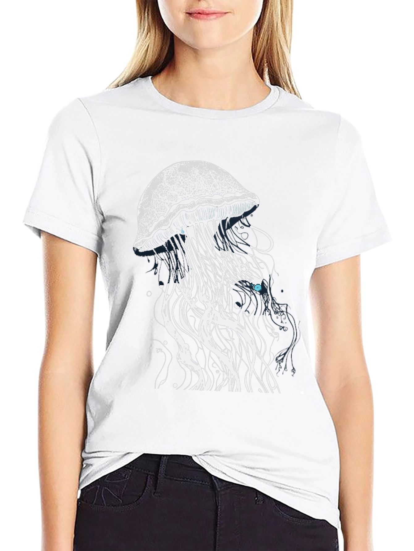 Jellyfish Graphic Black T-Shirt