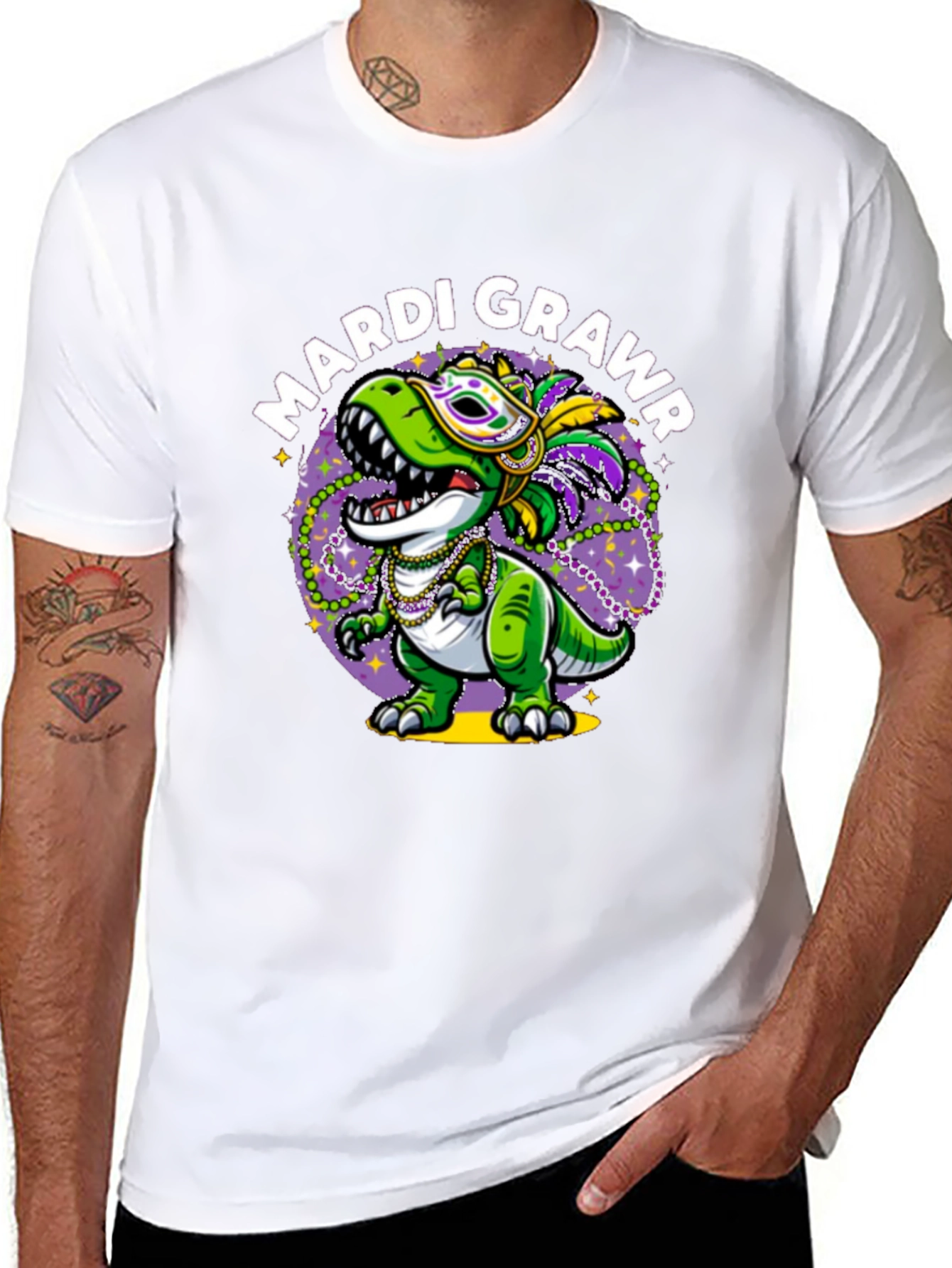 Mardi Graw Dinosaur T-Shirt