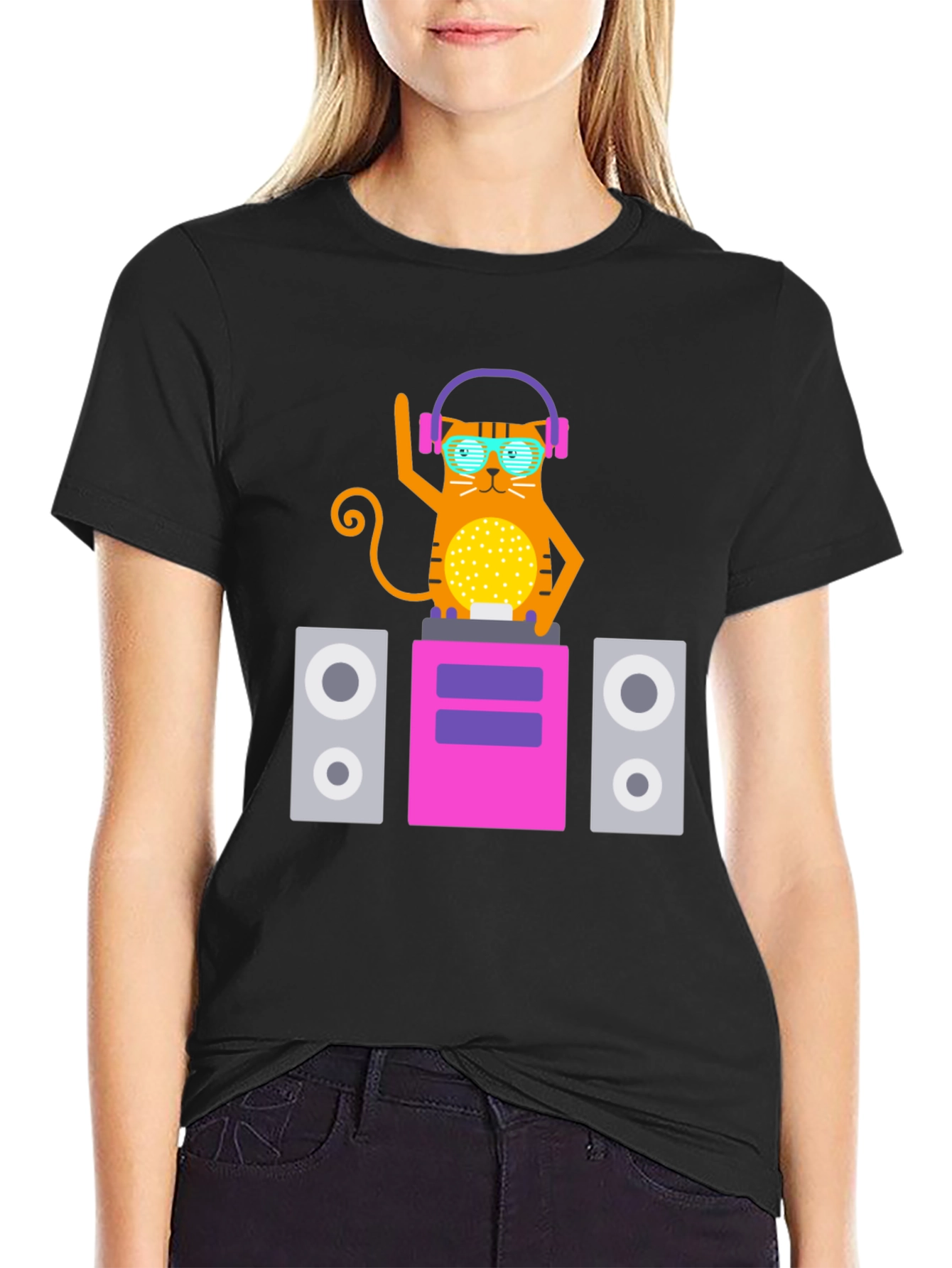 DJ Cat T-Shirt - Cool Graphic Tee