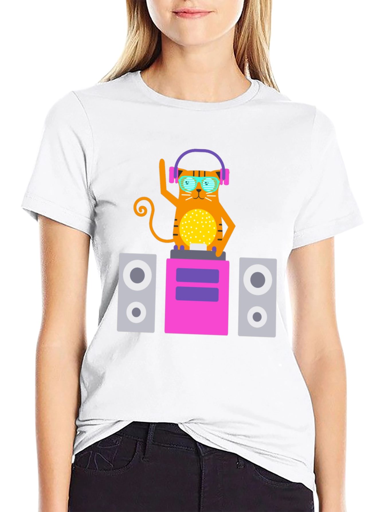 DJ Cat T-Shirt - Cool Graphic Tee