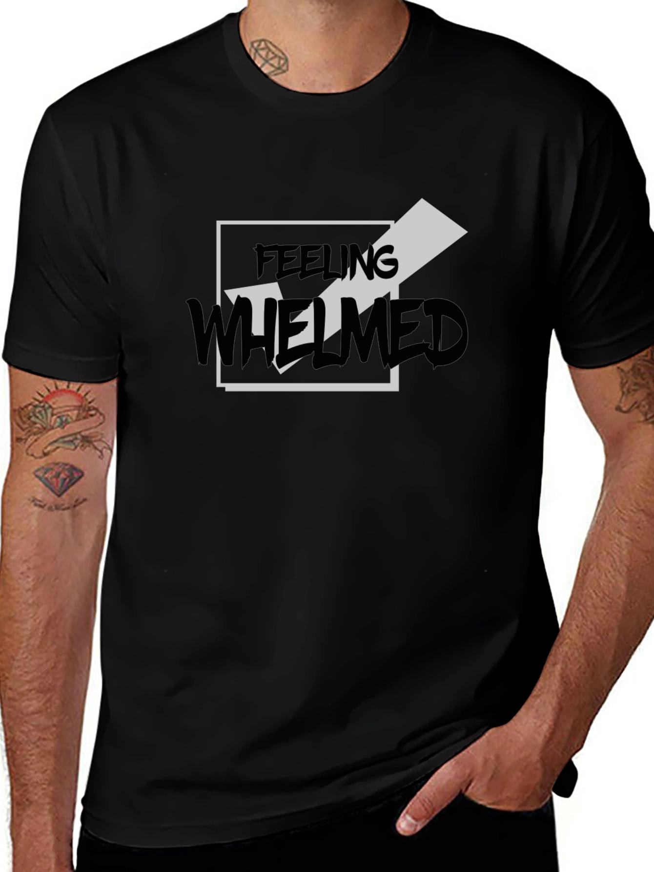 Feeling Whelmed Graphic Tee - Black