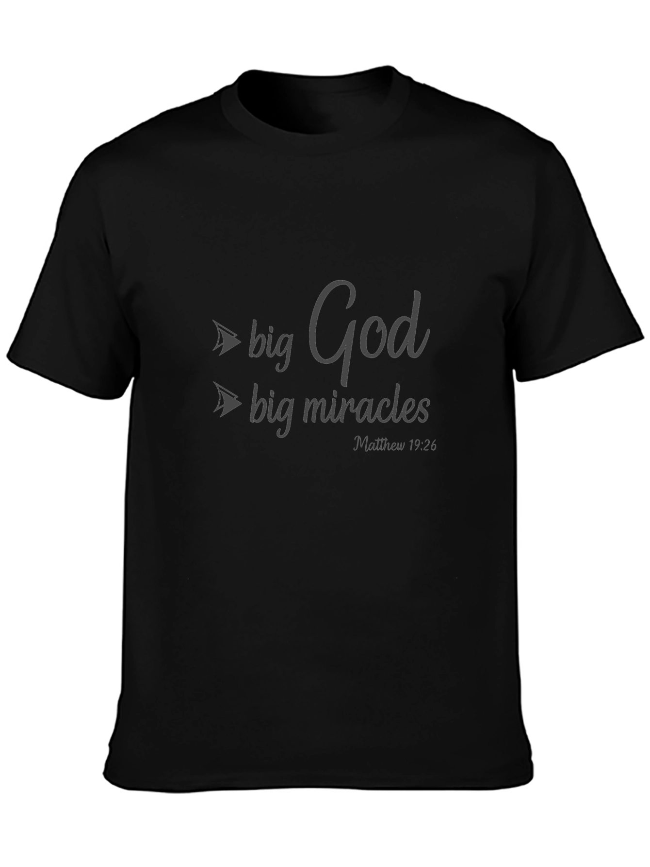 Big God Big Miracles Black T-Shirt