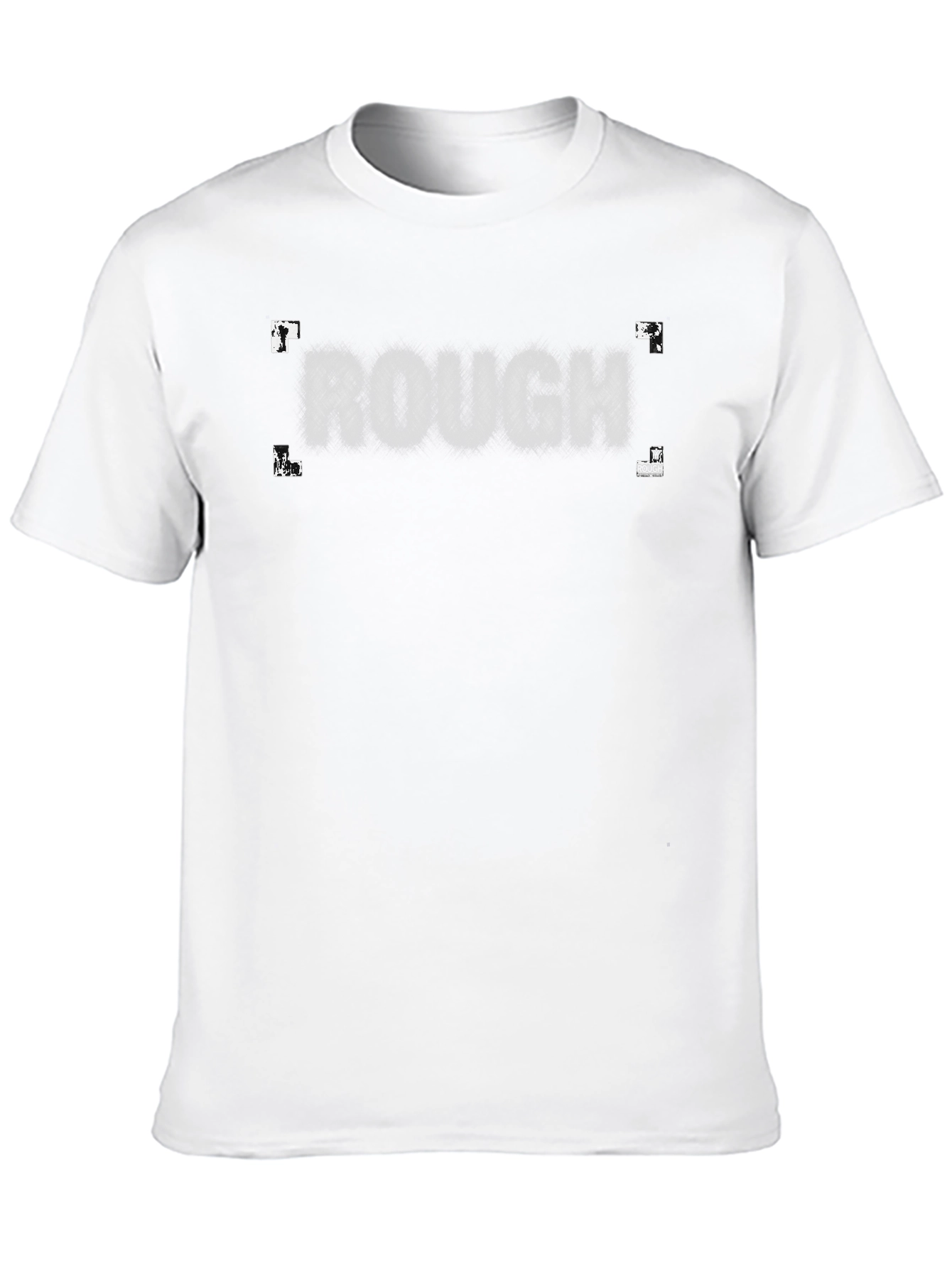 Rough Graphic T-Shirt - Casual Black Tee