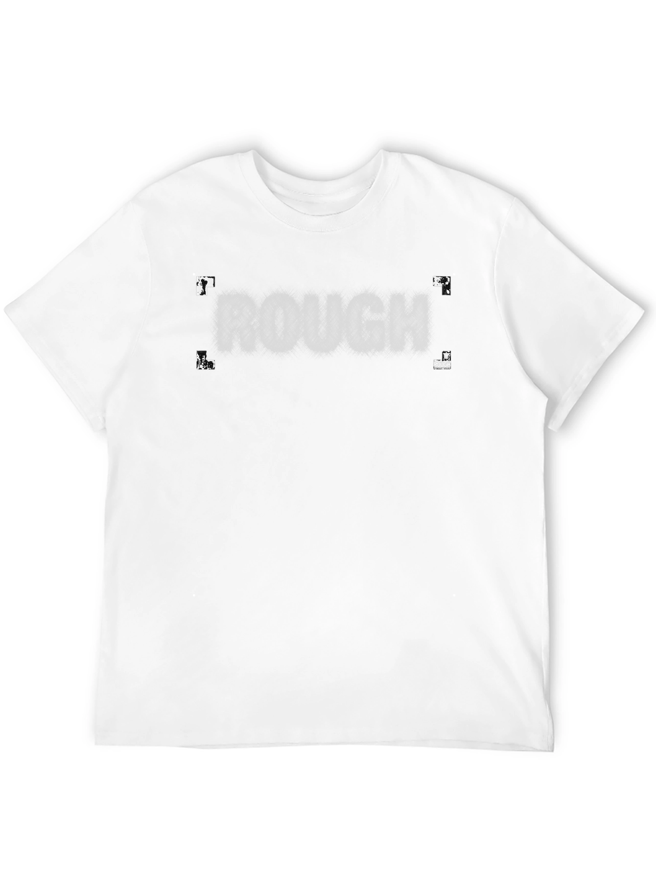 Rough Graphic T-Shirt - Casual Black Tee