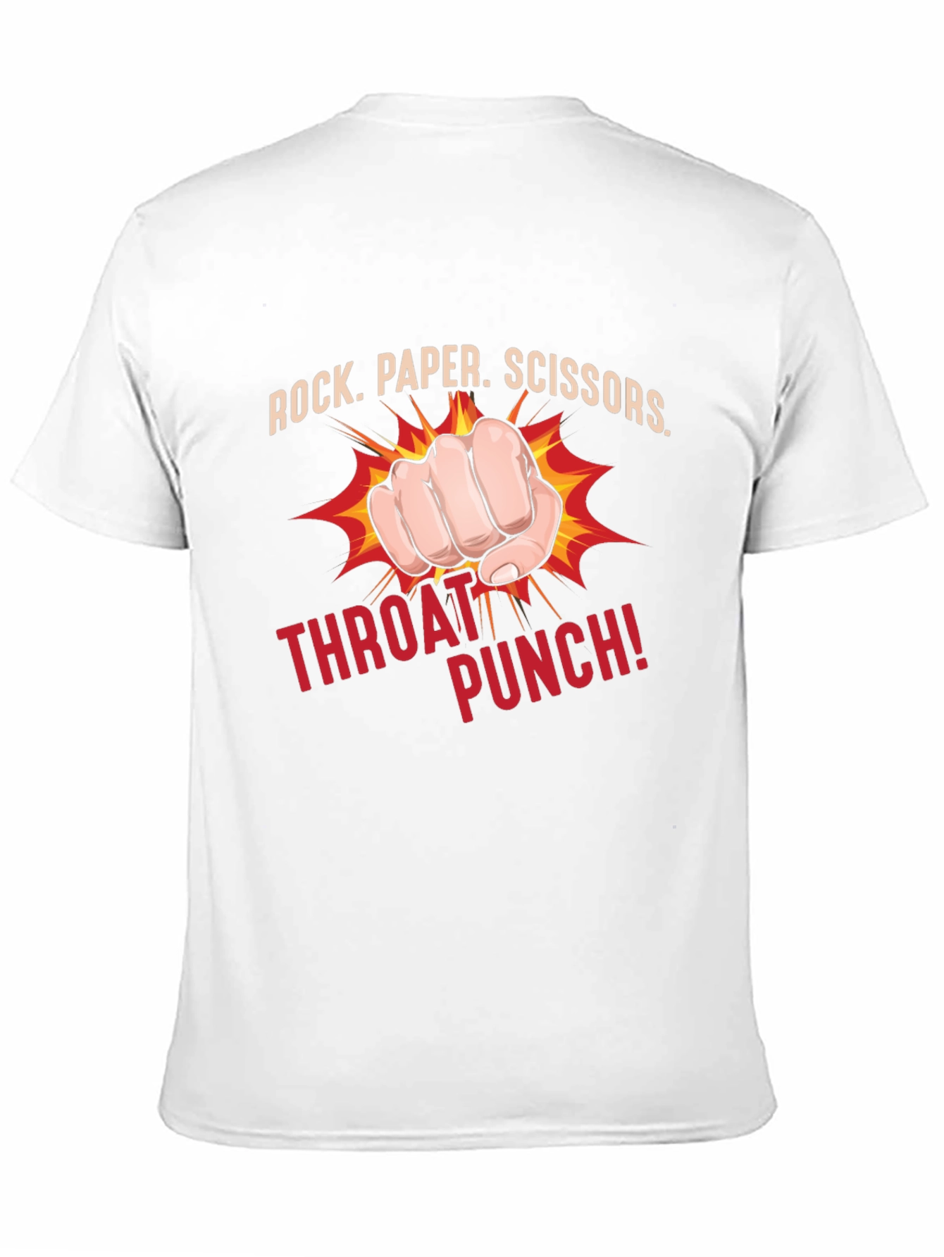 Rock Paper Scissors Throat Punch Black T-Shirt