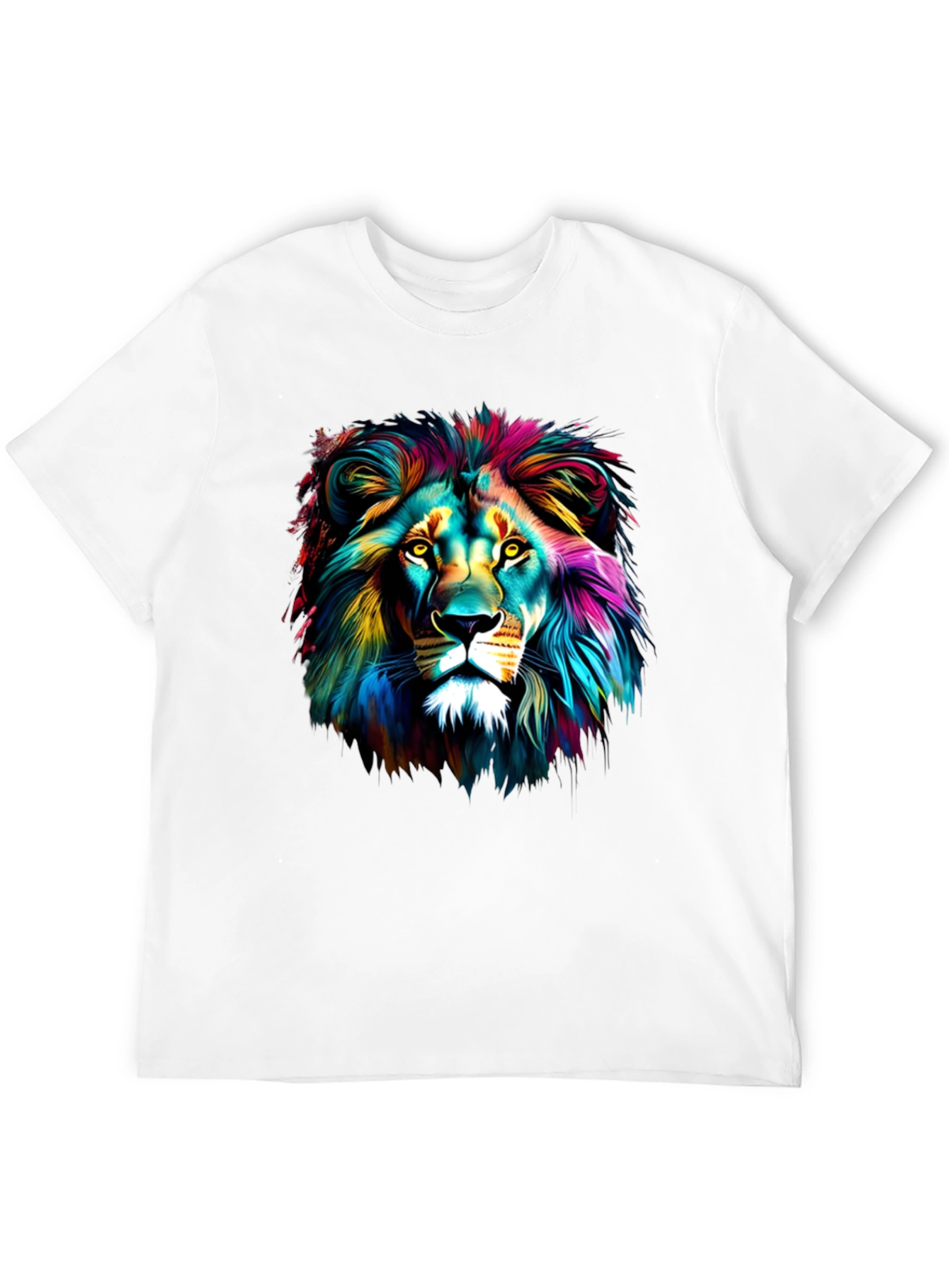 Vibrant Lion Graphic Tee - Unisex Black T-Shirt