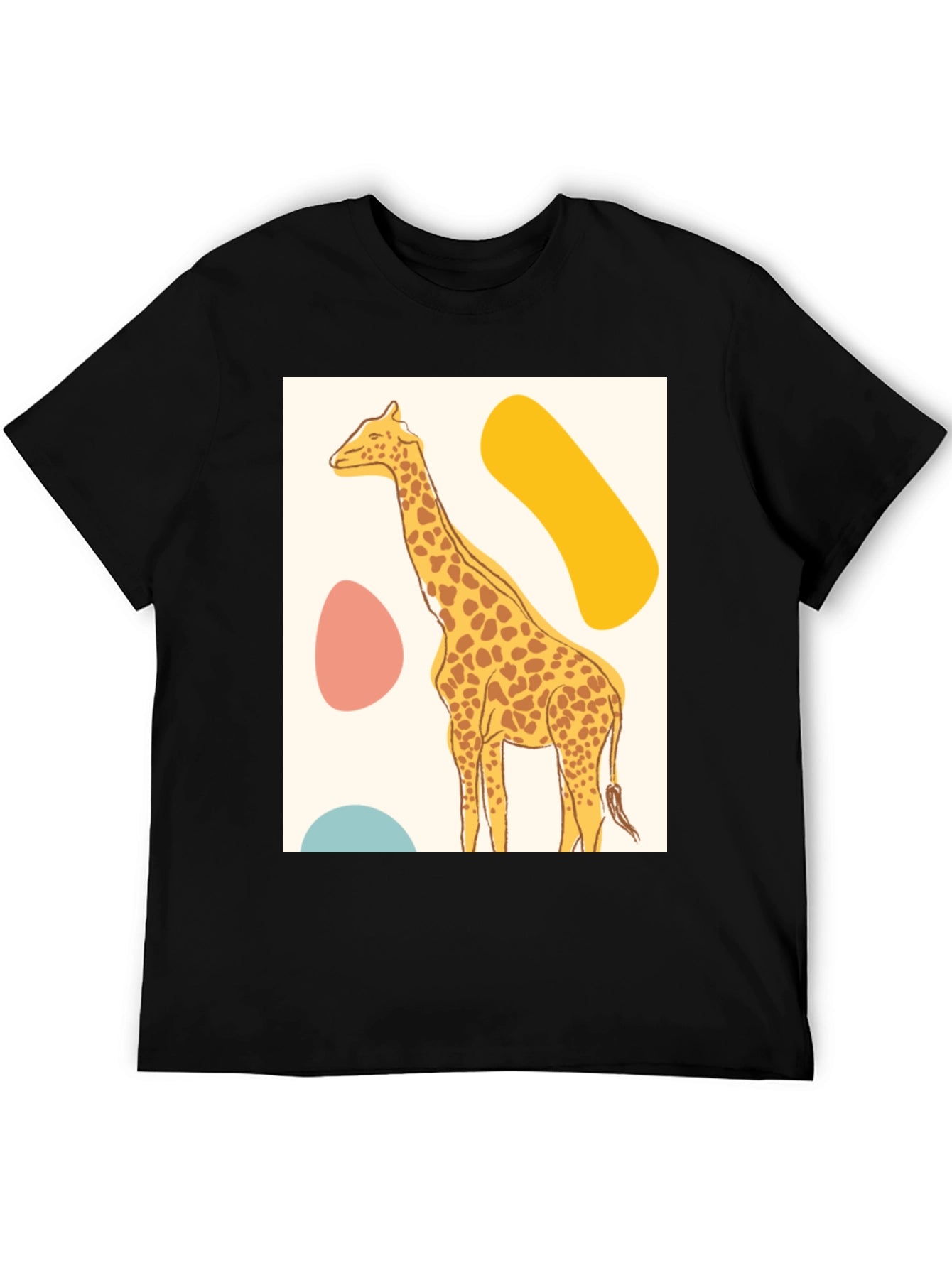 Giraffe Graphic Tee - Modern Art Style Print