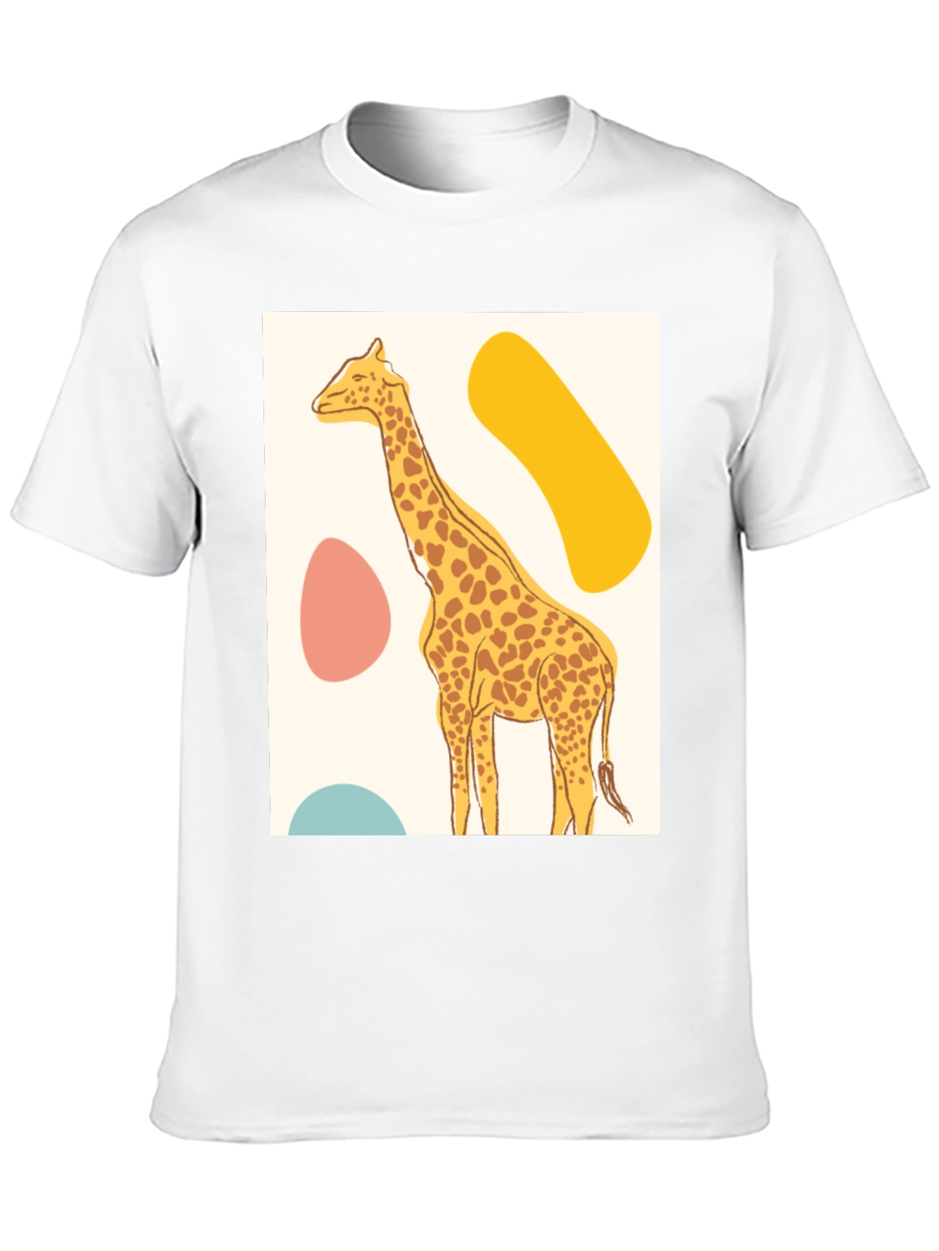Giraffe Graphic Tee - Modern Art Style Print