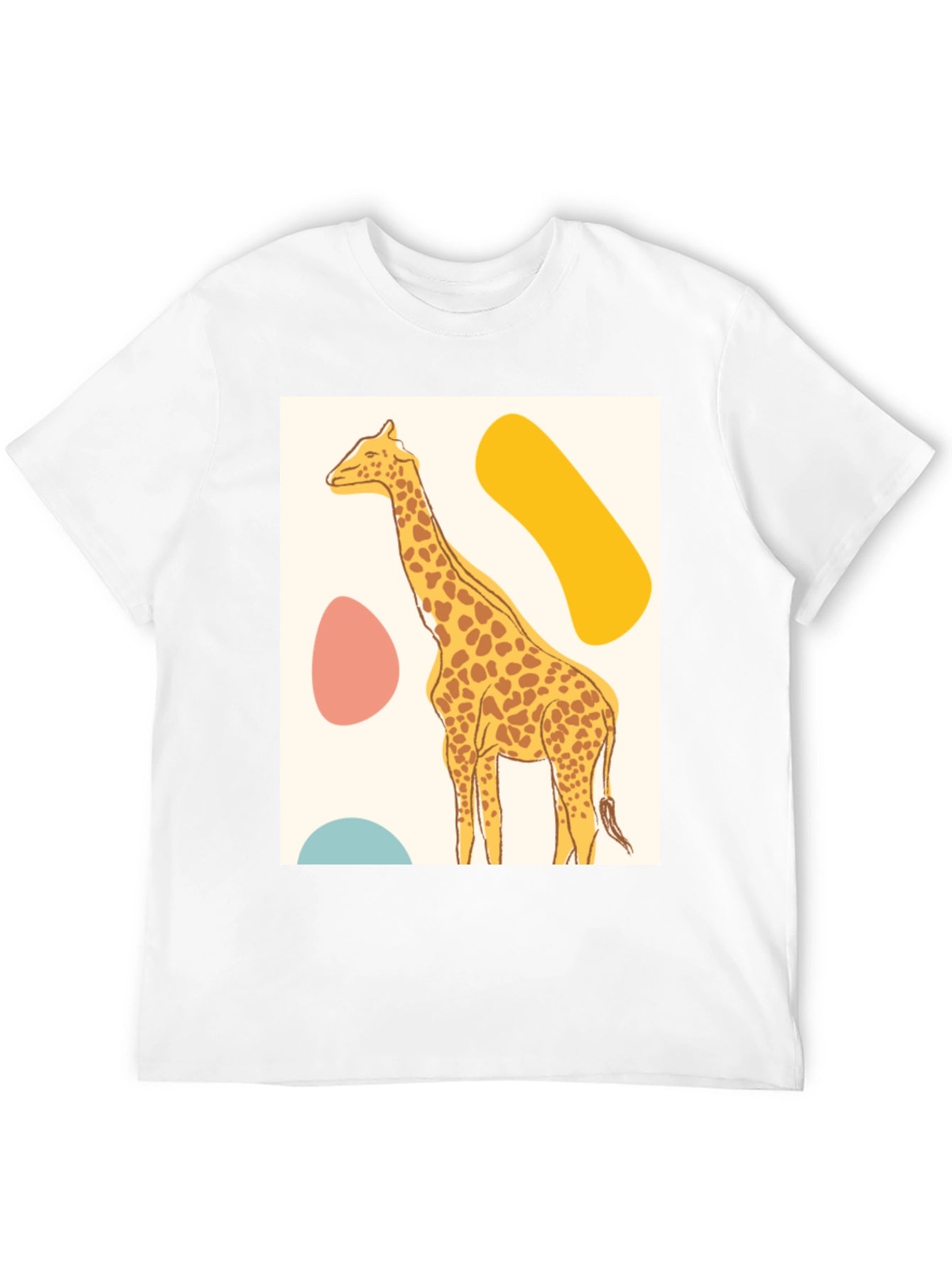 Giraffe Graphic Tee - Modern Art Style Print