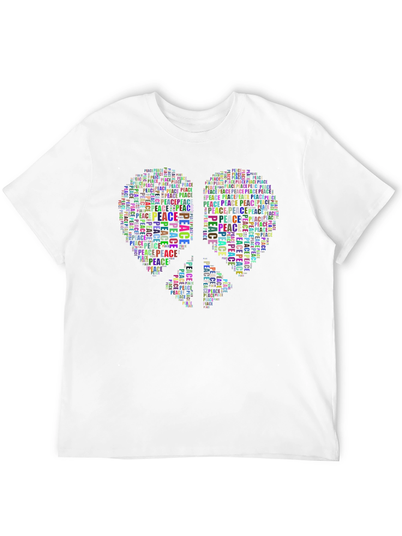 Peace Sign Word Art Graphic T-Shirt