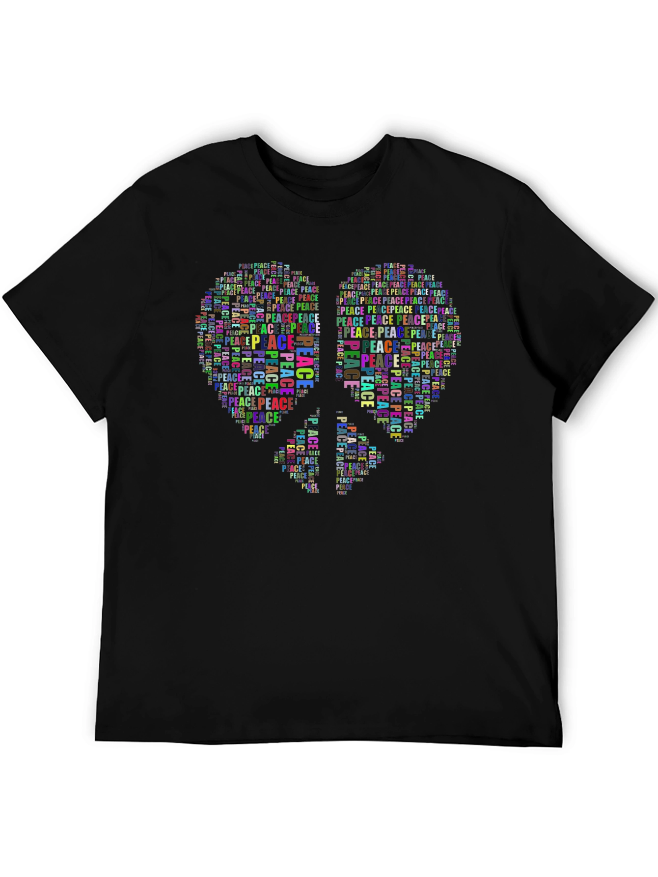 Peace Sign Word Art Graphic T-Shirt