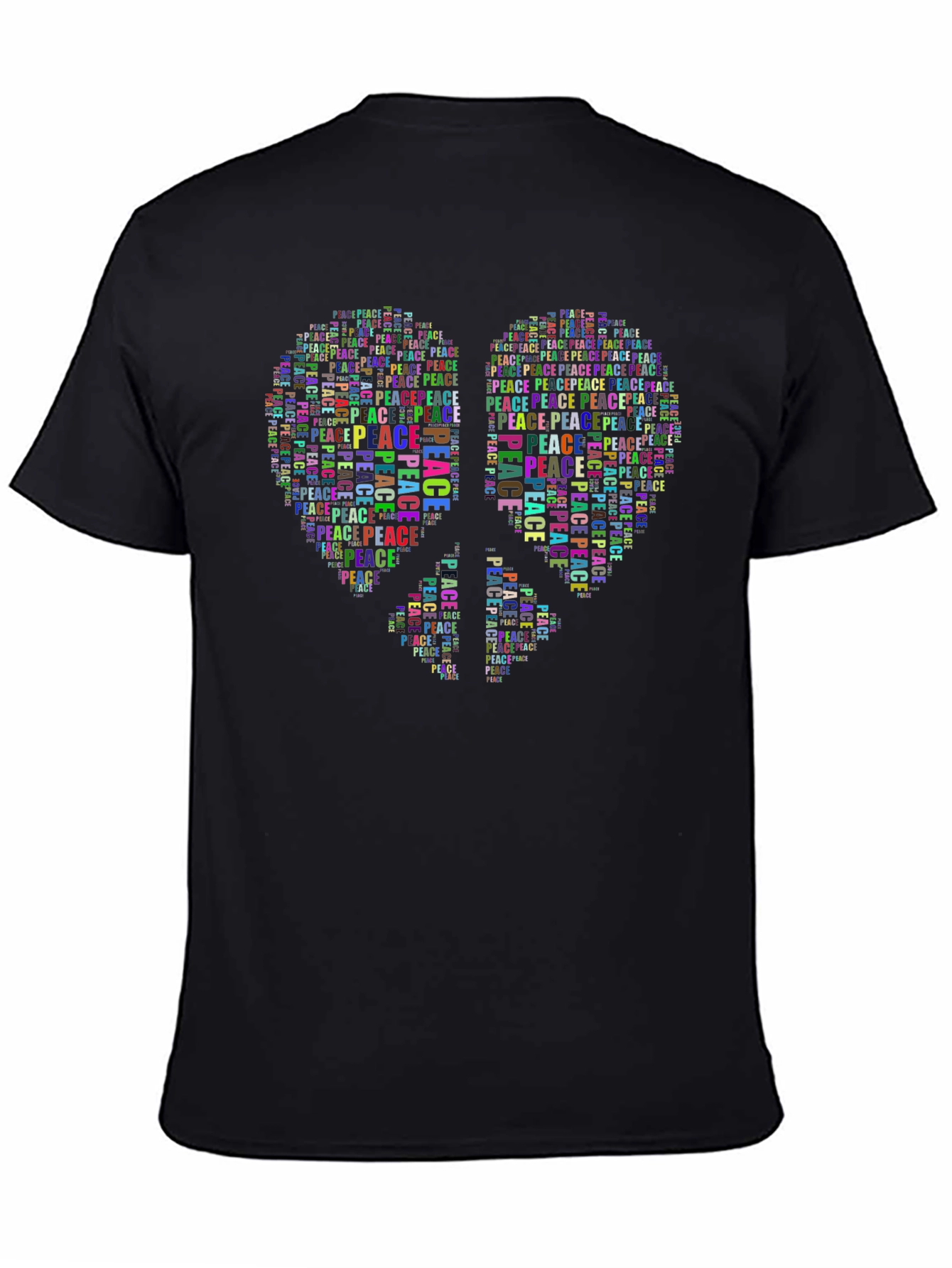 Peace Sign Word Art Graphic T-Shirt