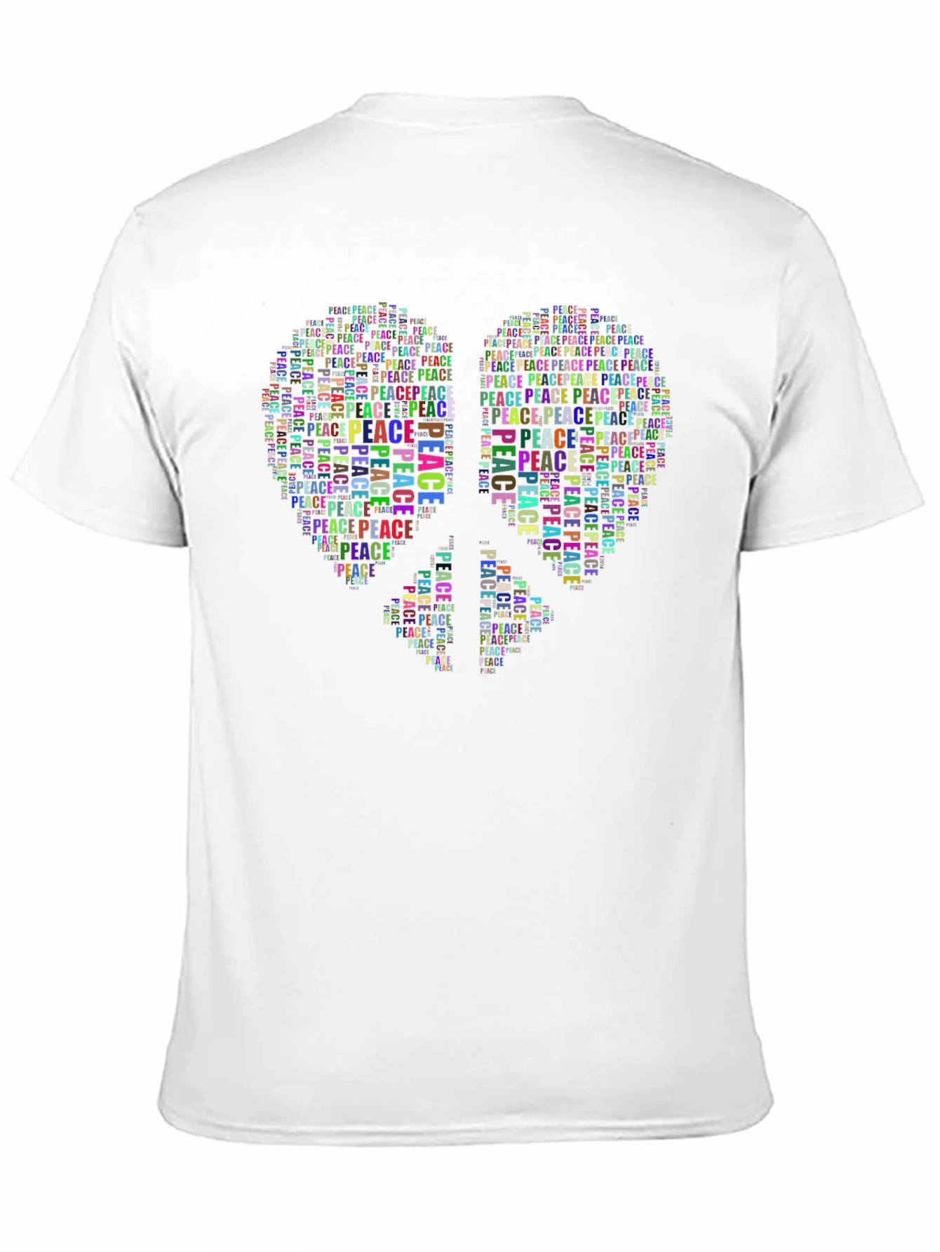 Peace Sign Word Art Graphic T-Shirt