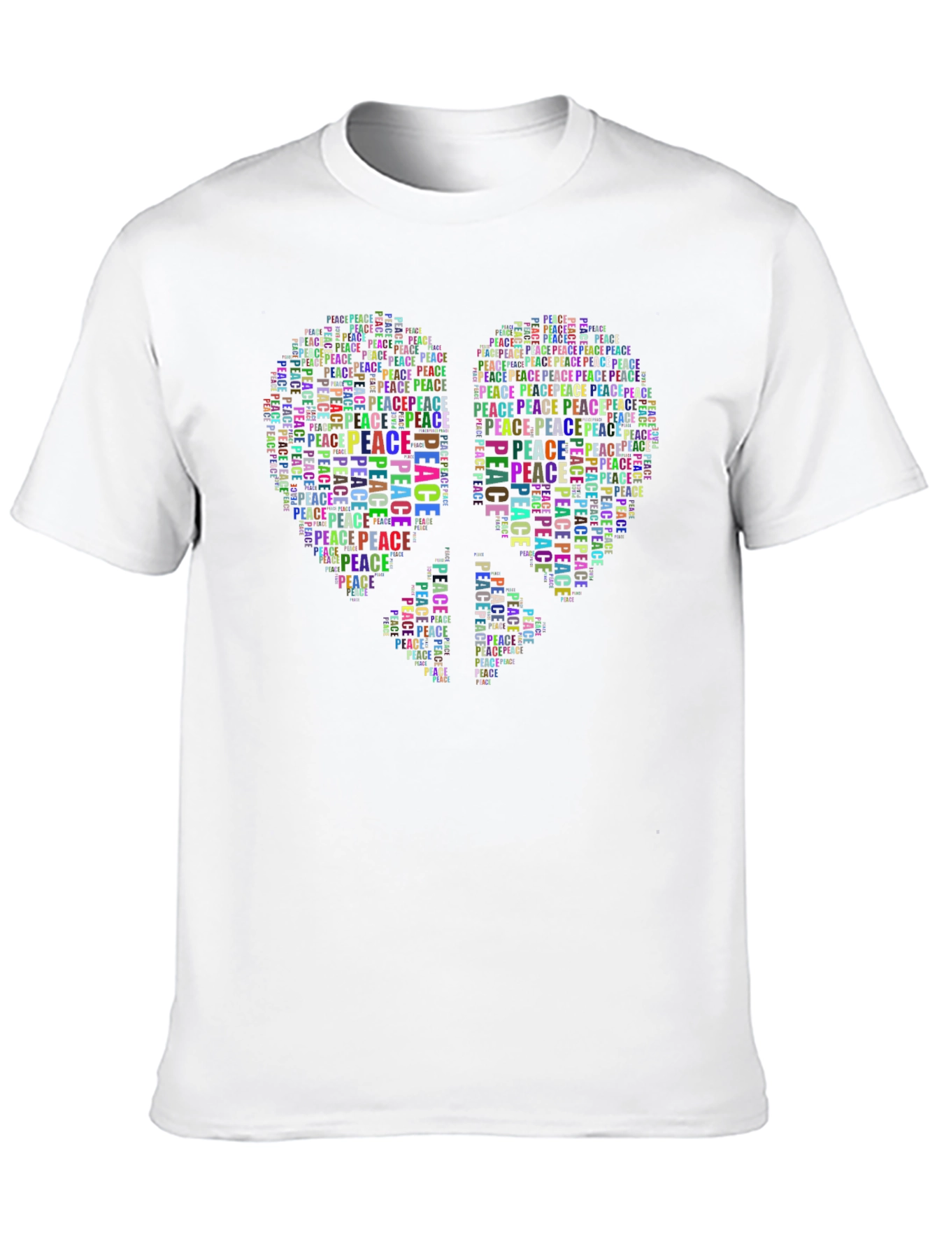 Peace Sign Word Art Graphic T-Shirt