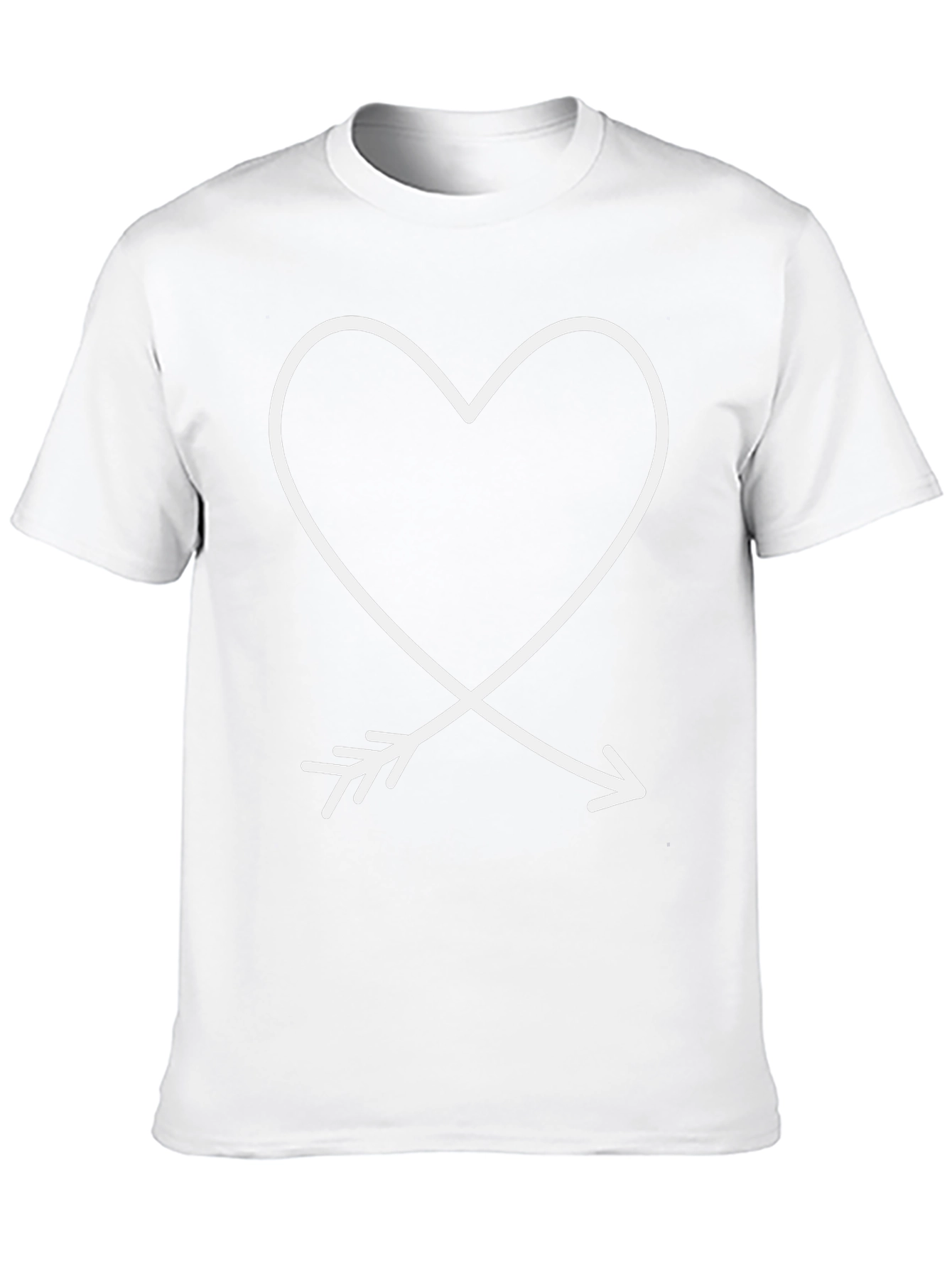 Heart & Arrow Graphic Tee - Casual Black T-Shirt