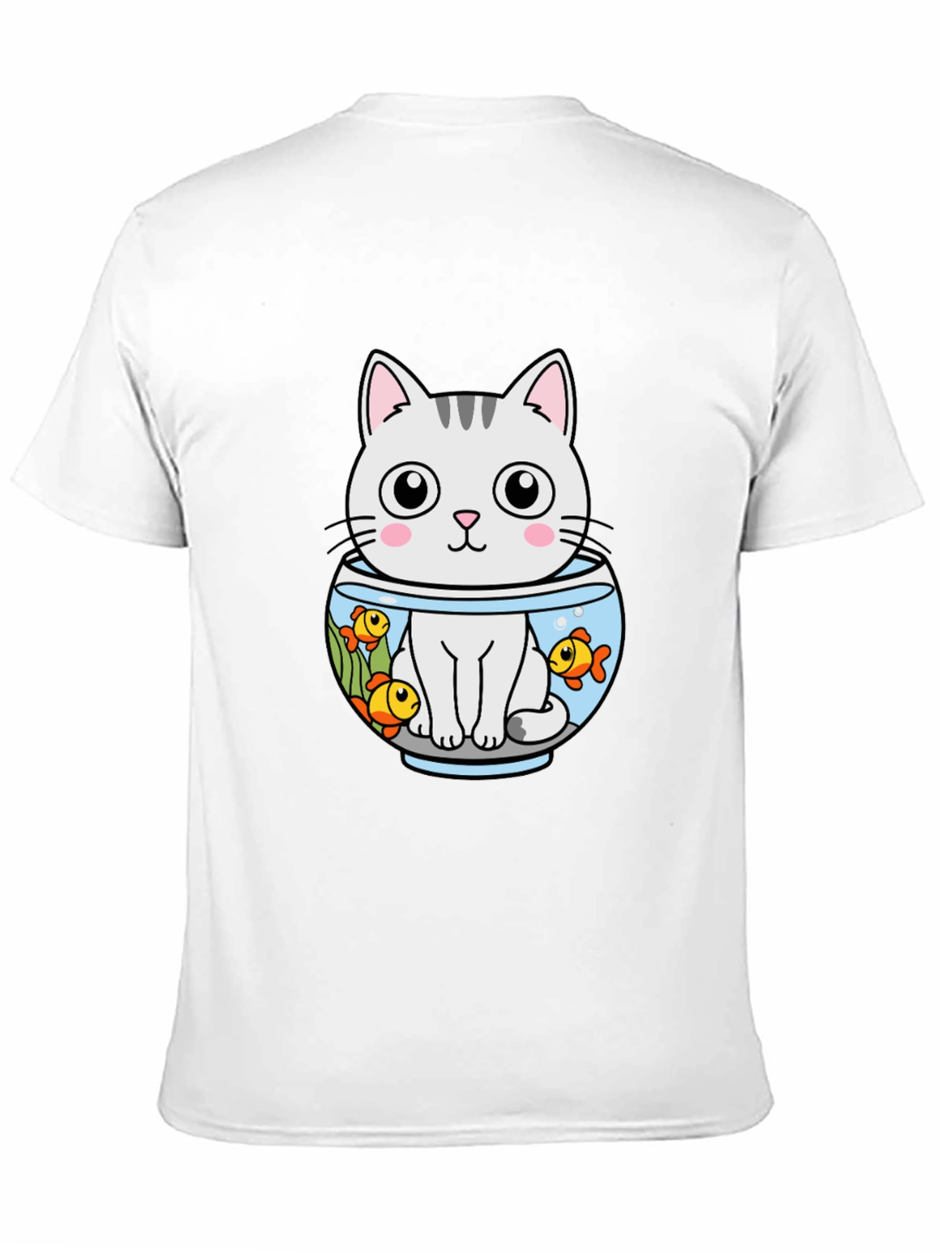 Cat in Fishbowl Graphic T-Shirt