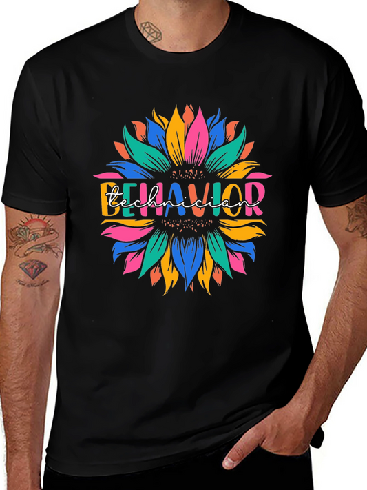 Behavior Technician Sunflower Graphic T-Shirt