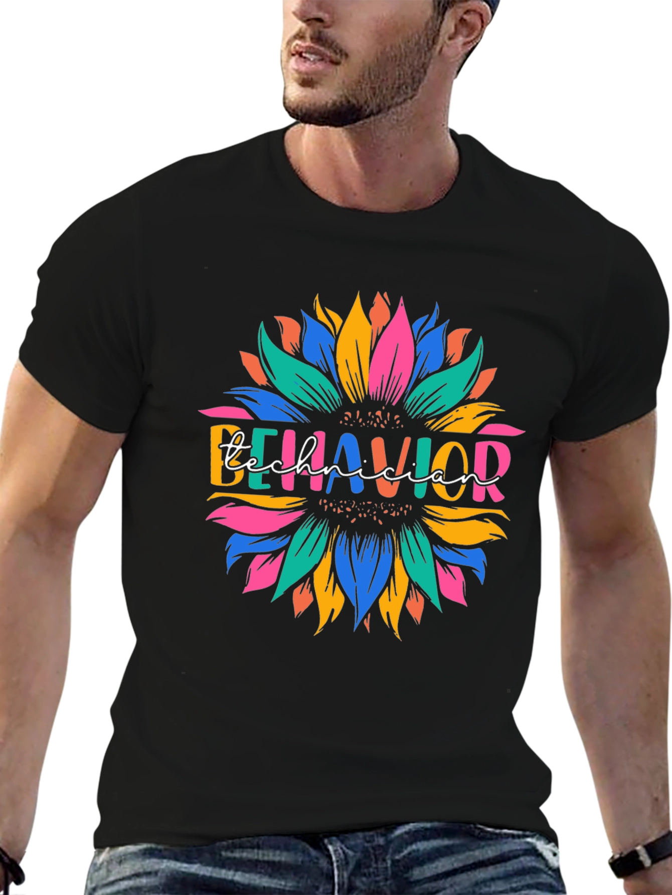 Behavior Technician Sunflower Graphic T-Shirt