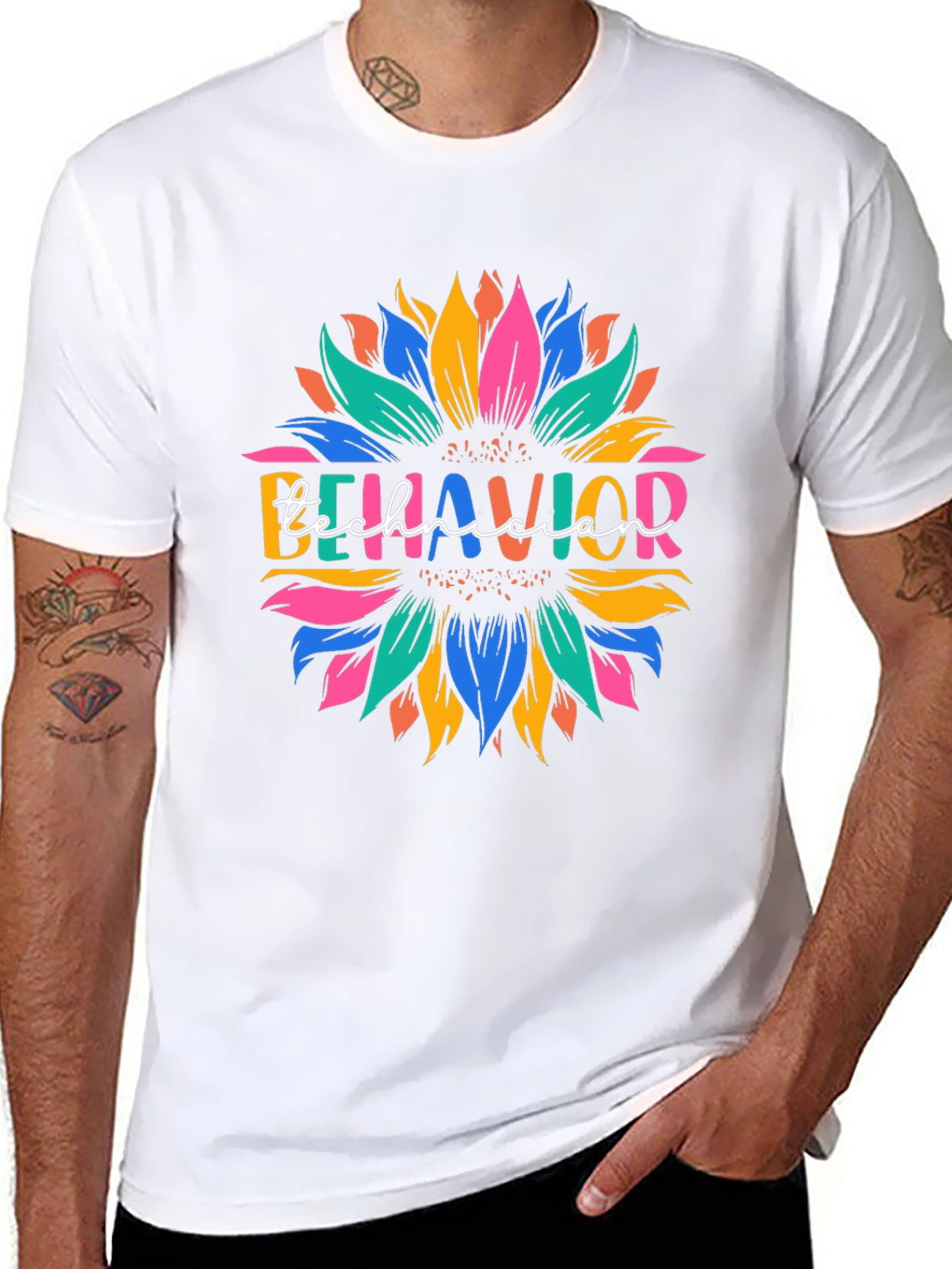 Behavior Technician Sunflower Graphic T-Shirt