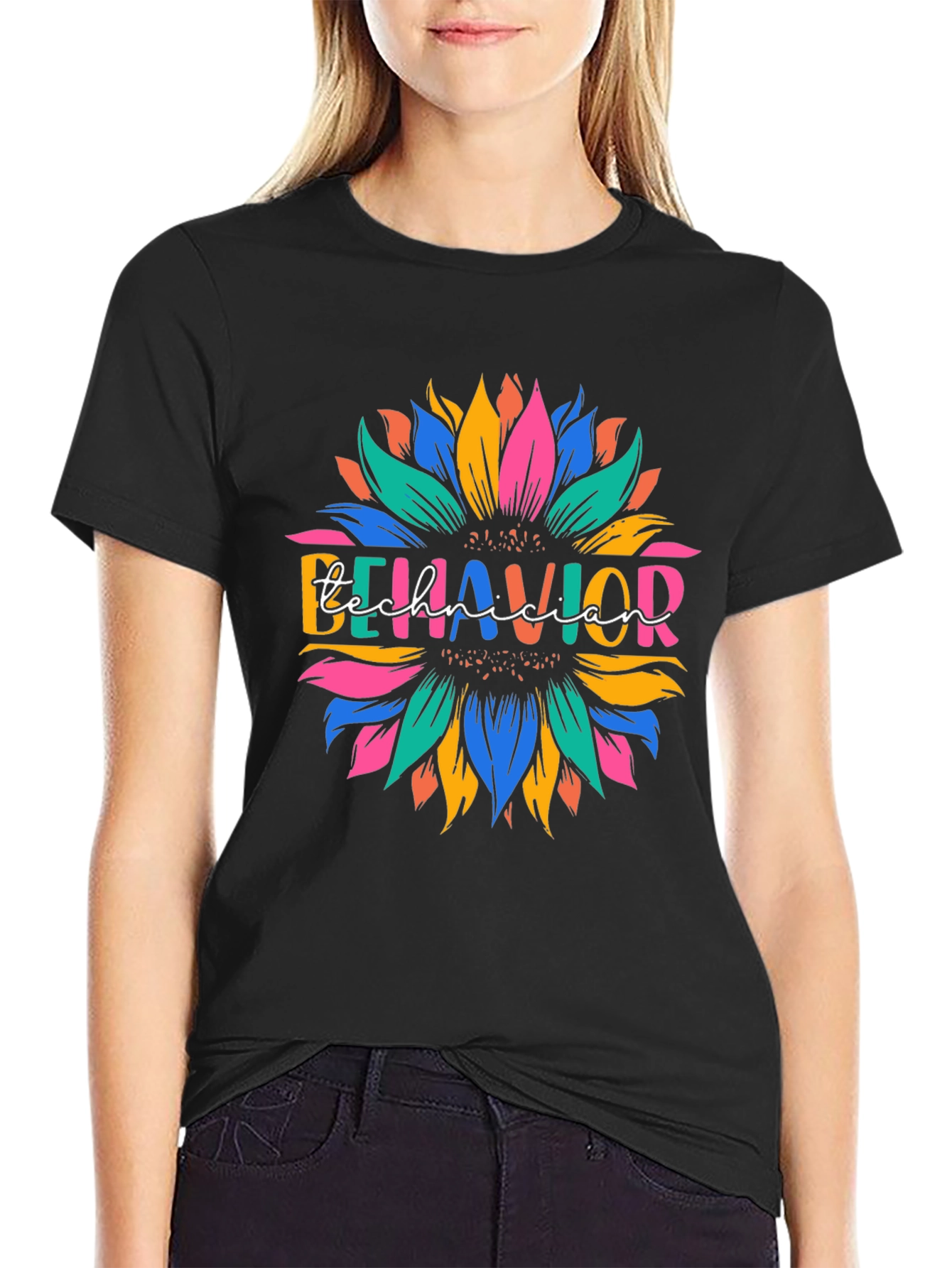 Behavior Technician Sunflower Graphic T-Shirt