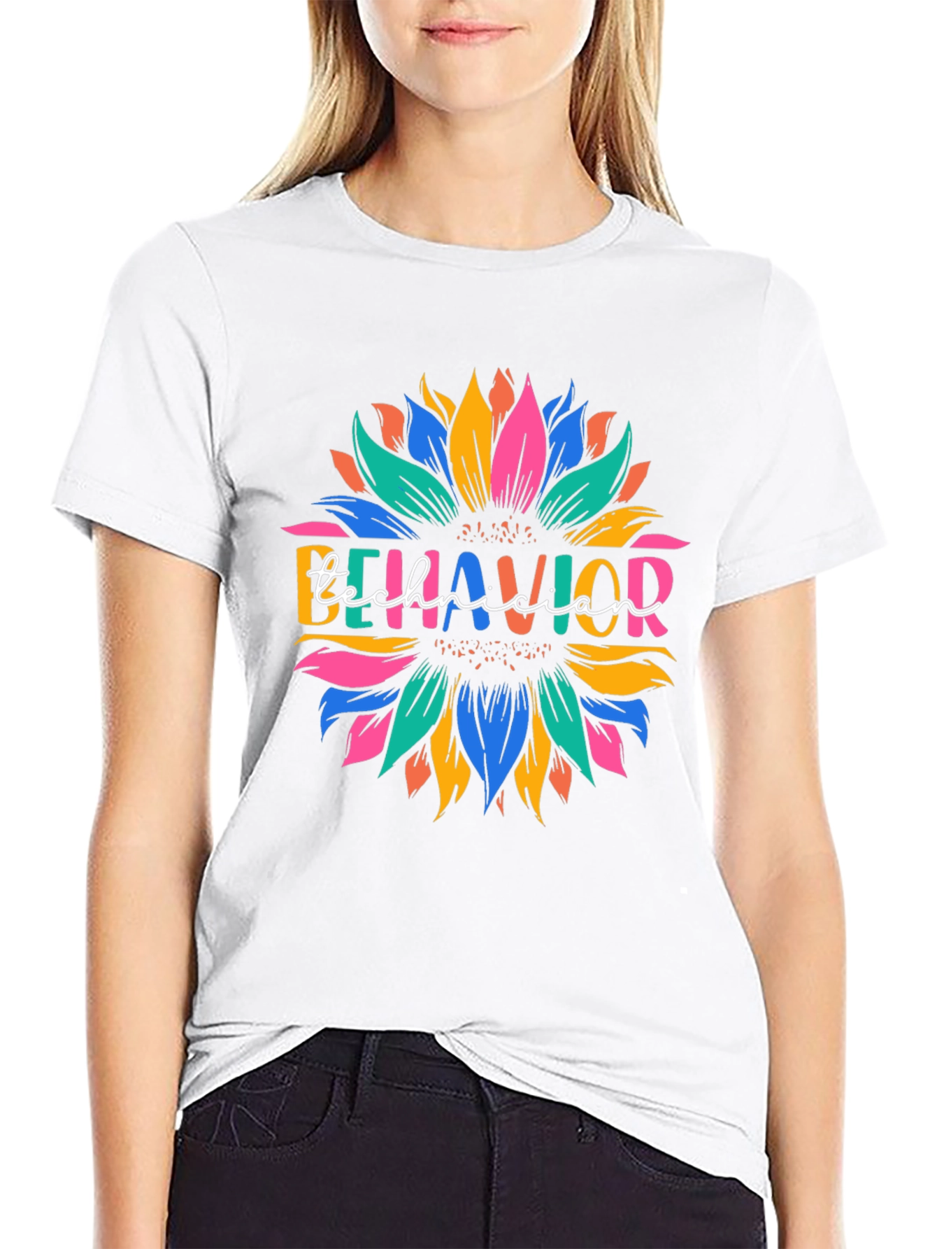 Behavior Technician Sunflower Graphic T-Shirt