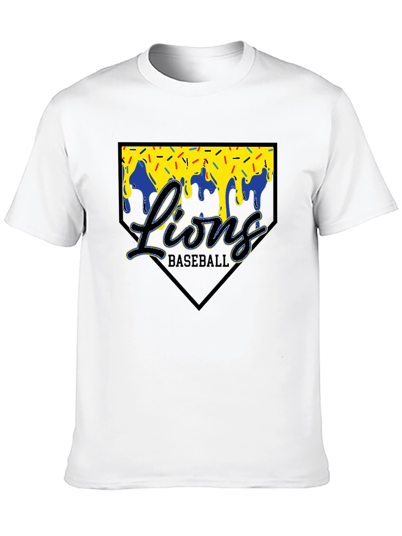Lions Baseball T-Shirt Black Graphic Tee