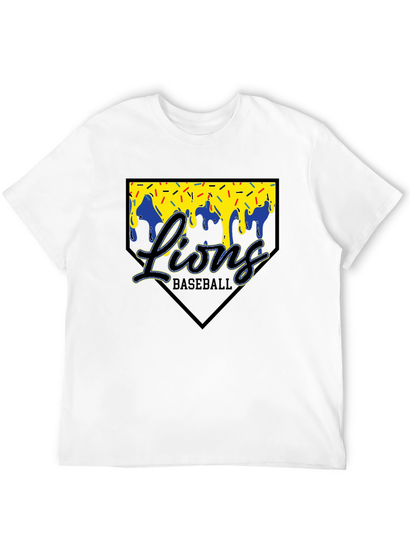 Lions Baseball T-Shirt Black Graphic Tee