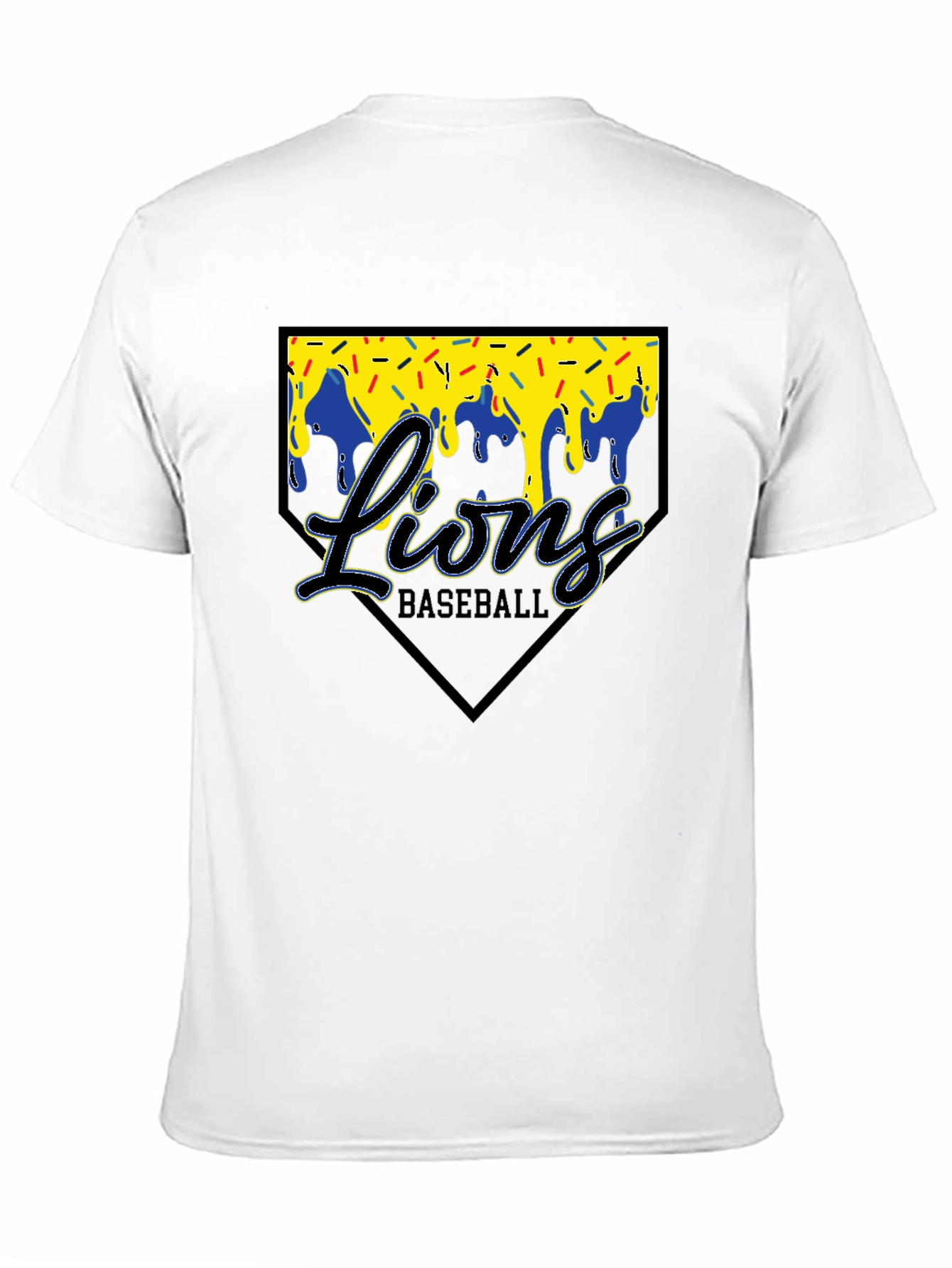 Lions Baseball T-Shirt Black Graphic Tee