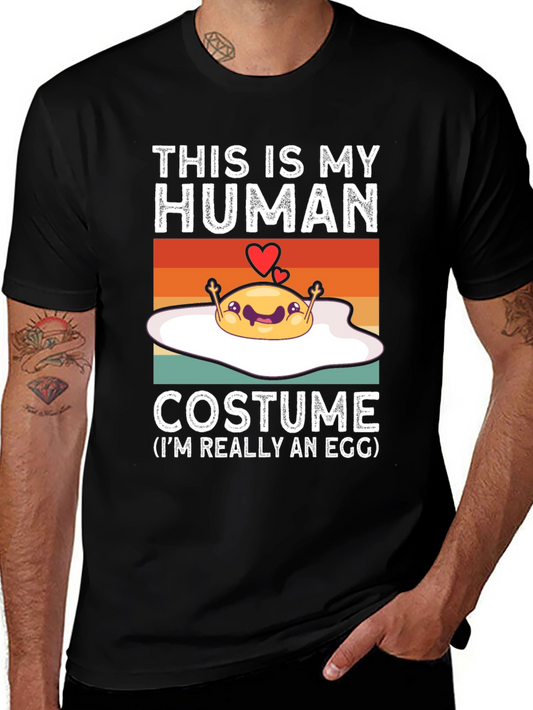 This Is My Human Costume T-Shirt - Funny Egg Graphic Tee
