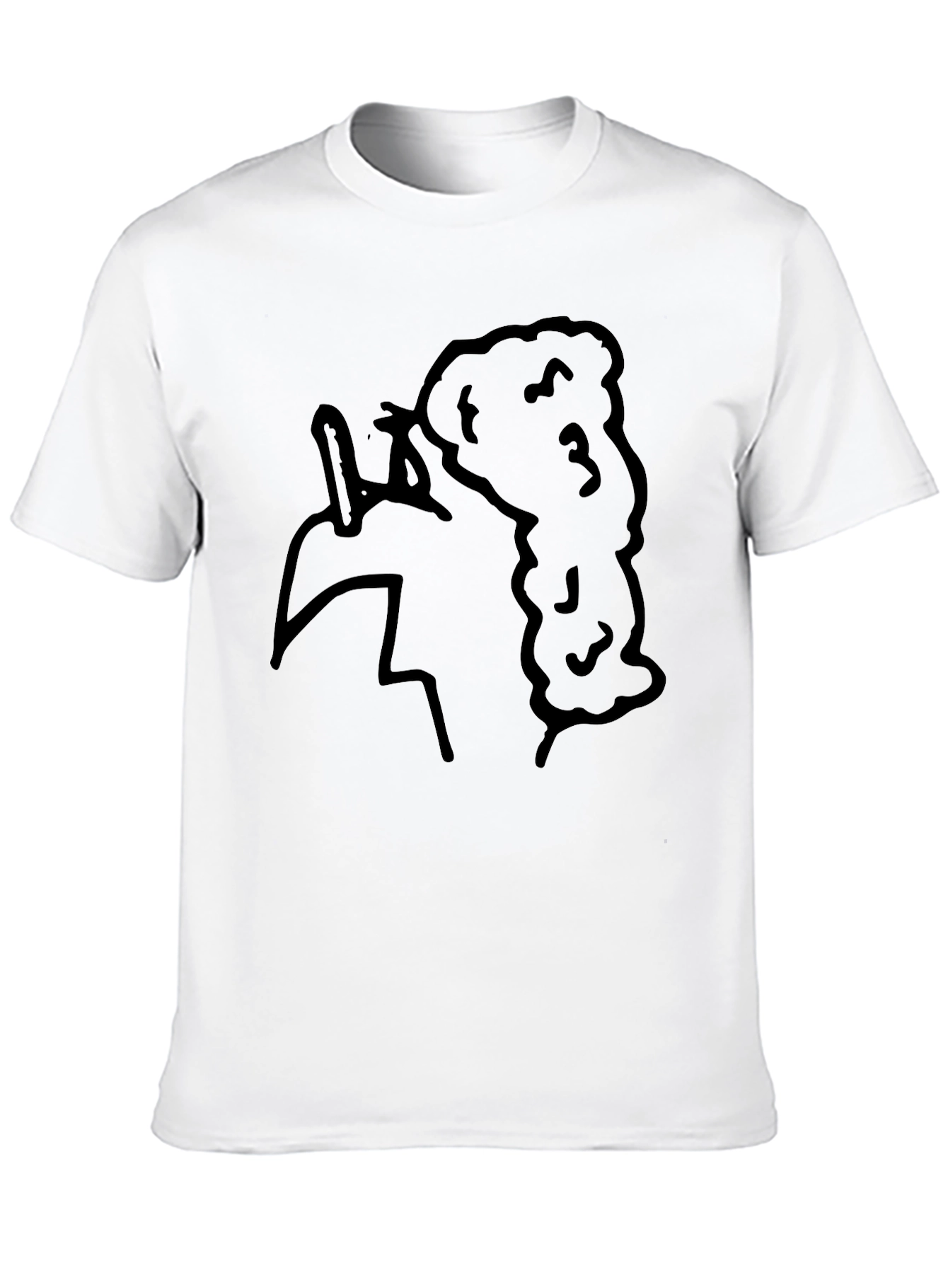 Abstract Character Black Tee - Quirky Unisex T-Shirt