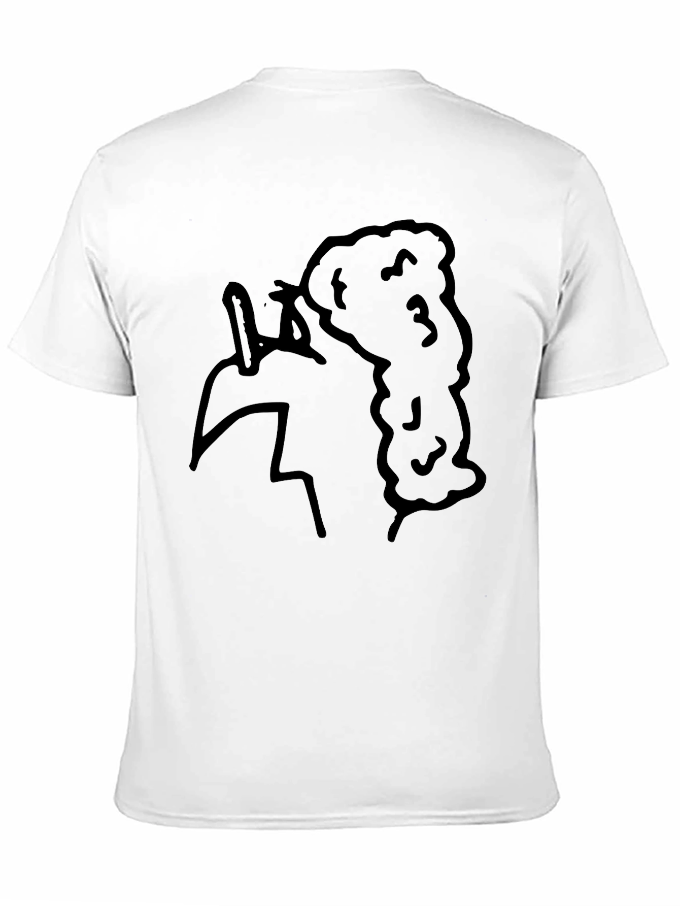 Abstract Character Black Tee - Quirky Unisex T-Shirt