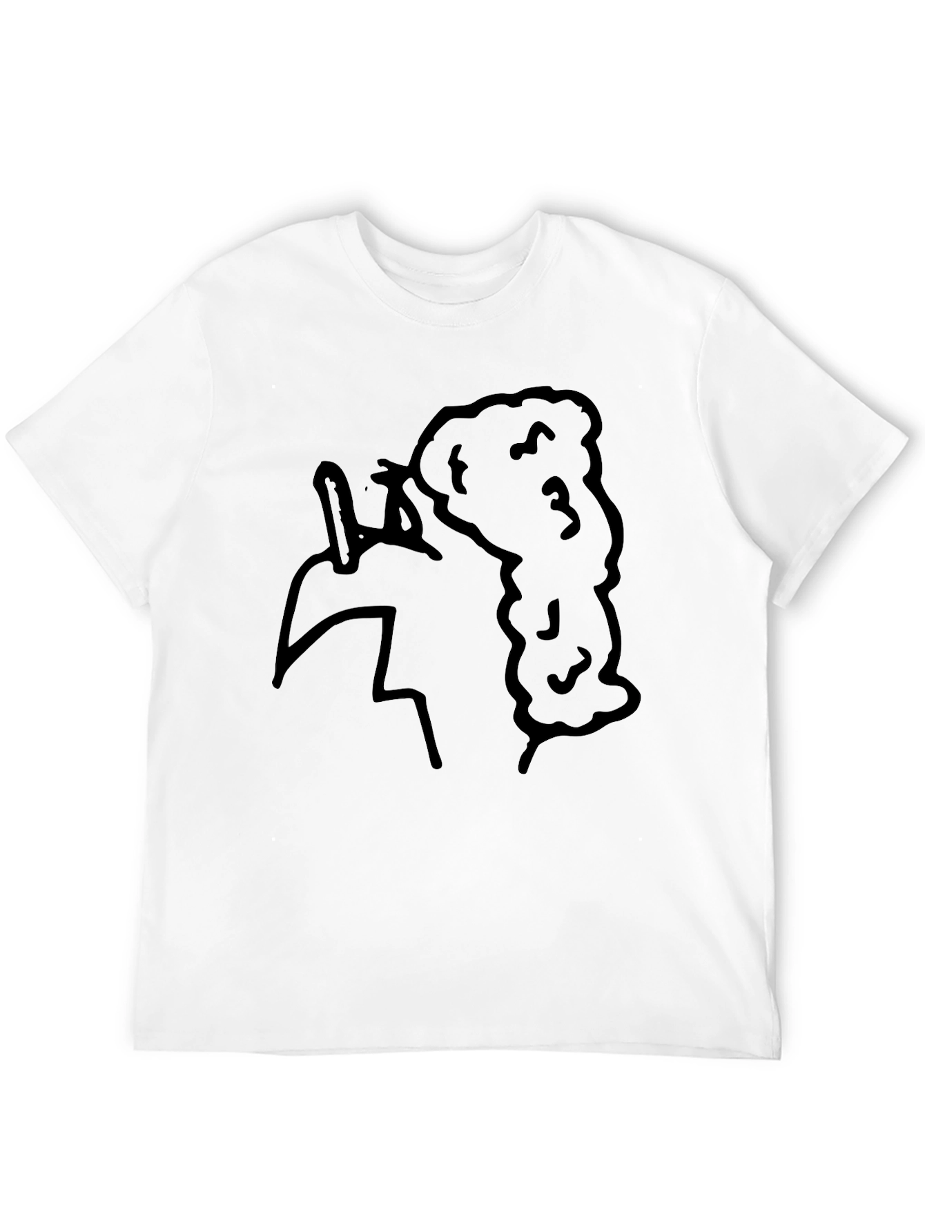 Abstract Character Black Tee - Quirky Unisex T-Shirt
