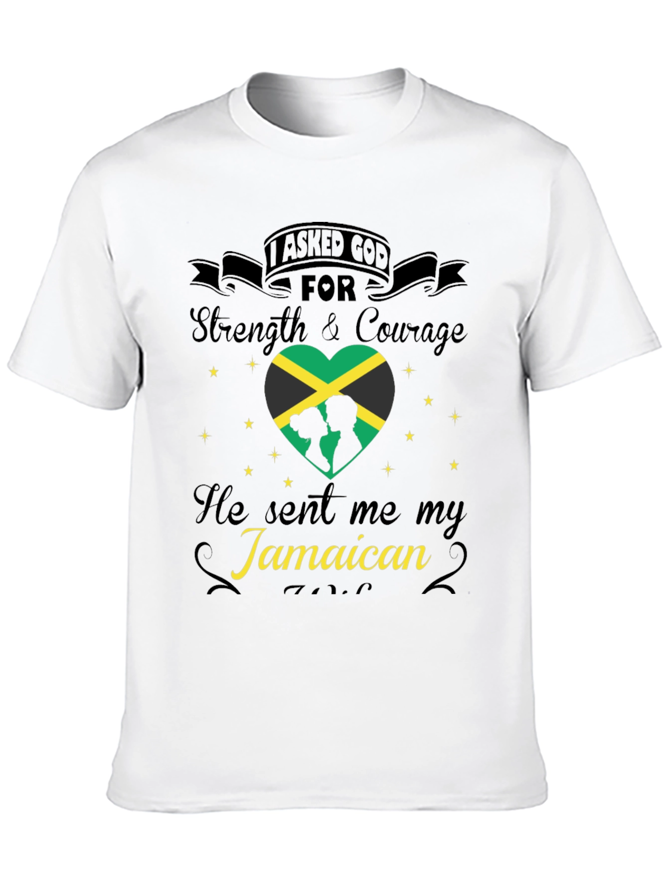 Jamaican Love Graphic Tee - Strength & Courage Shirt