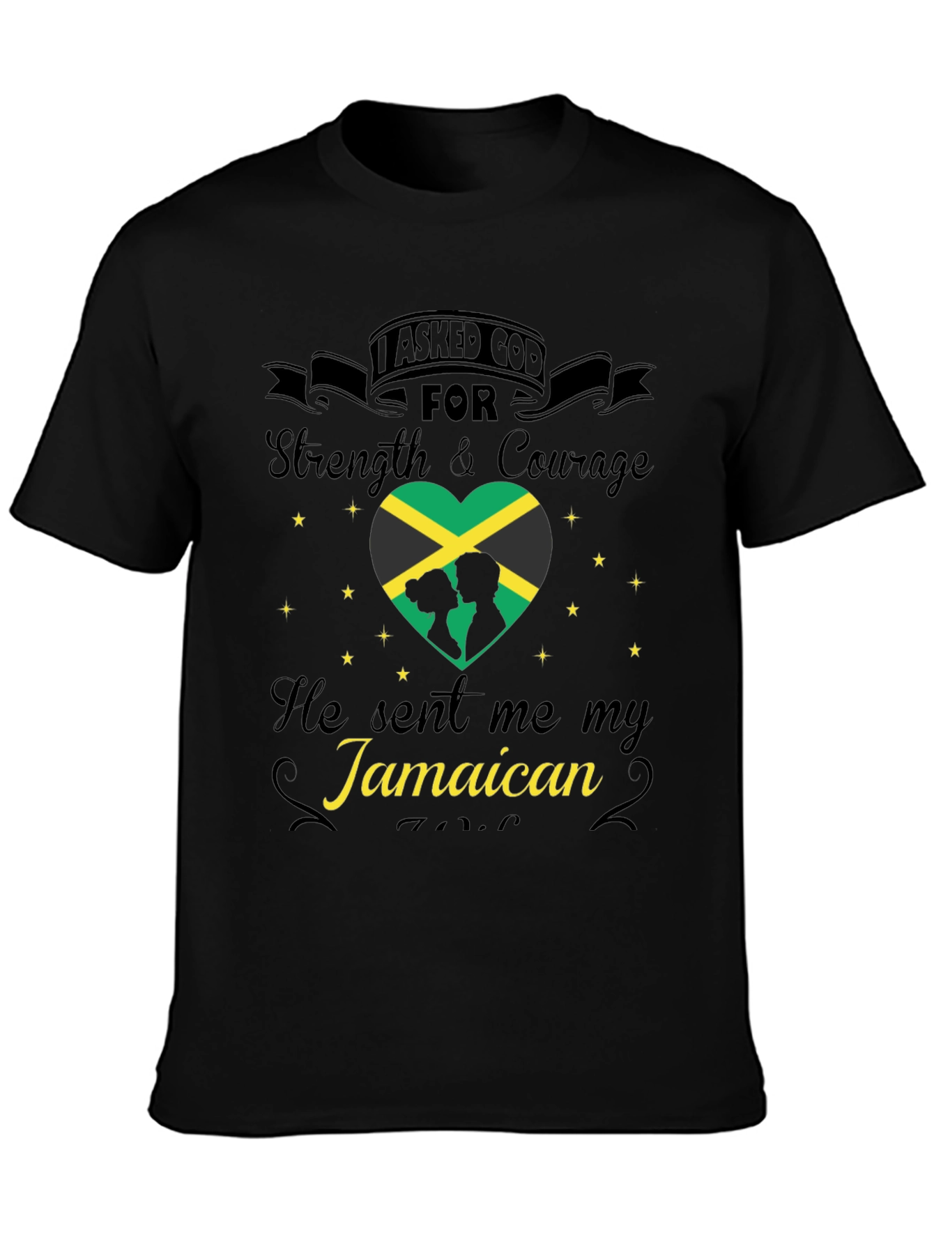 Jamaican Love Graphic Tee - Strength & Courage Shirt